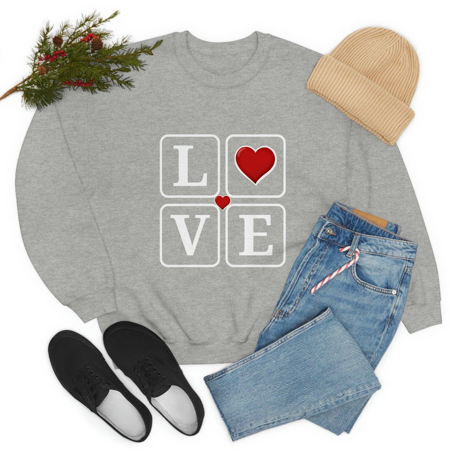 Love square Hearts Sweatshirt