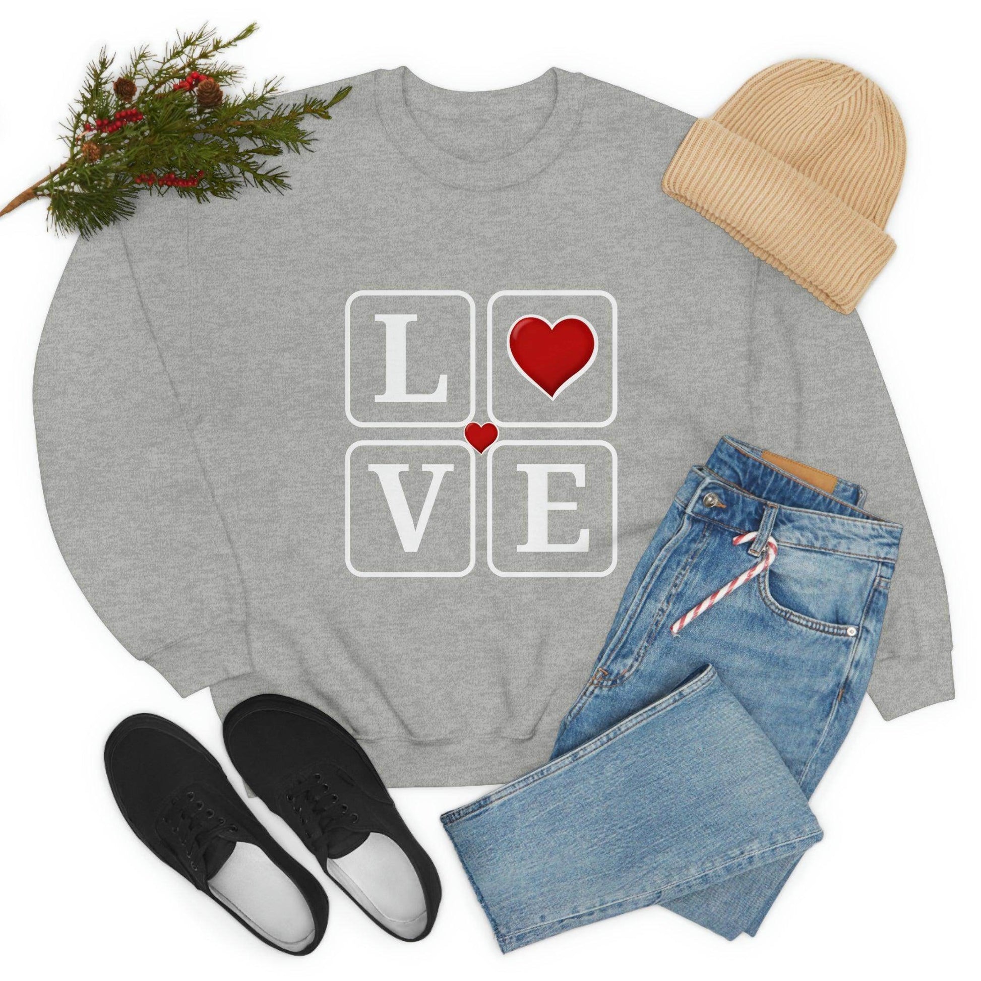 Love square Hearts Sweatshirt - Giftsmojo