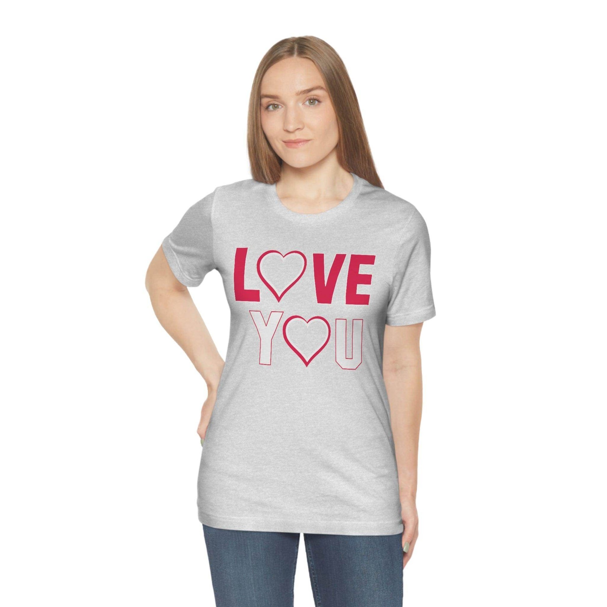 love you heart Tee - Giftsmojo
