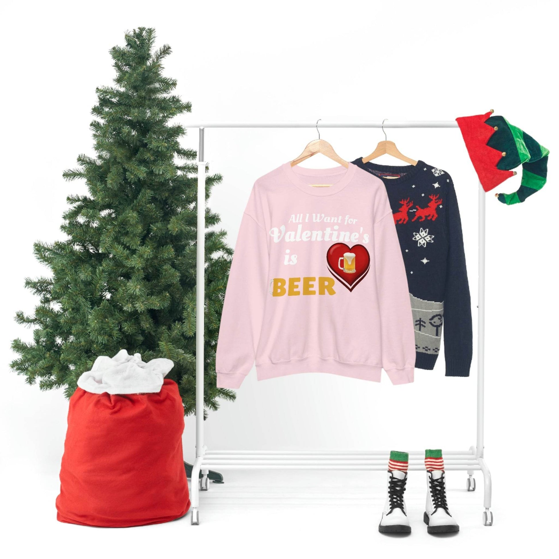 All I want for Valentine's is Beer Sweatshirt - Giftsmojo
