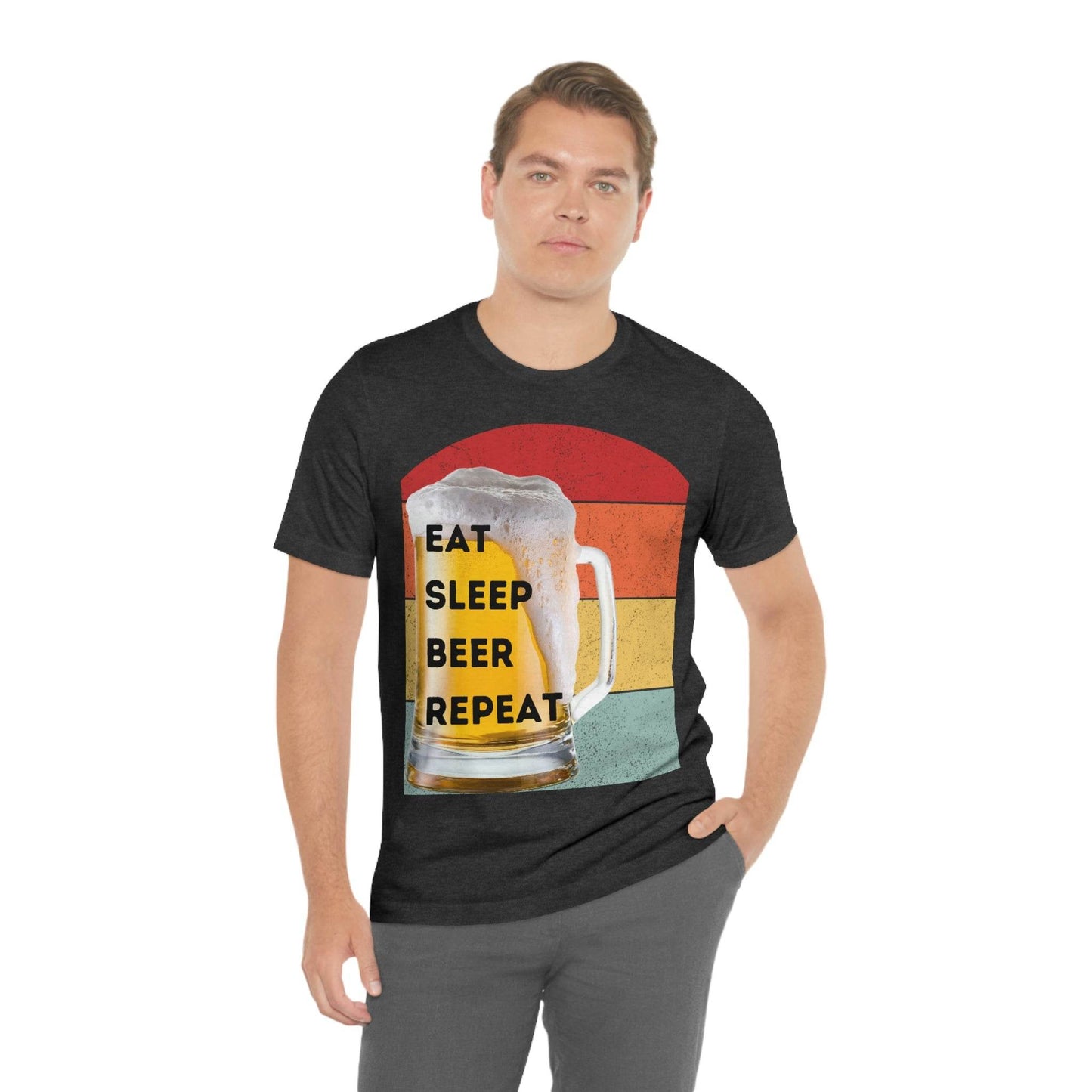 Retro shirt Eat Sleep Beer Repeat - funny beer shirt - Giftsmojo