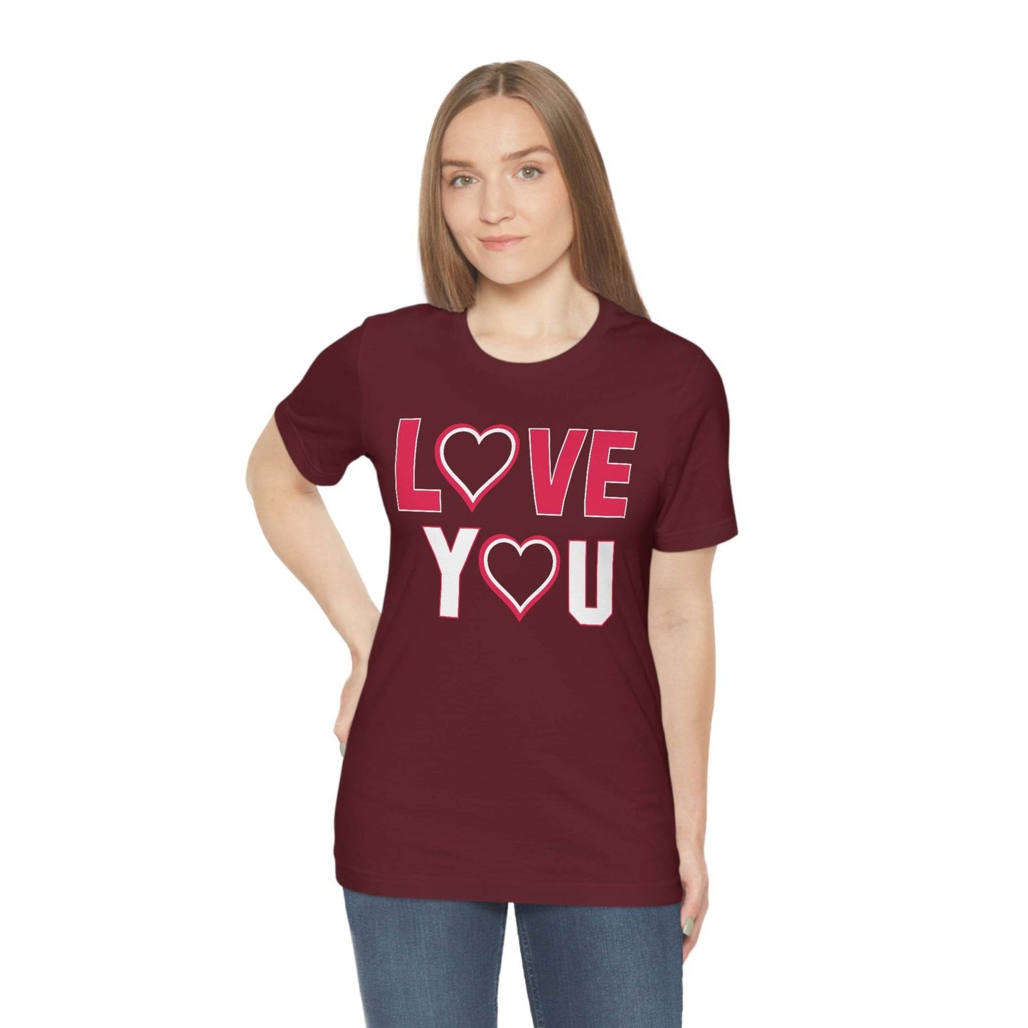 love you heart Tee - Giftsmojo