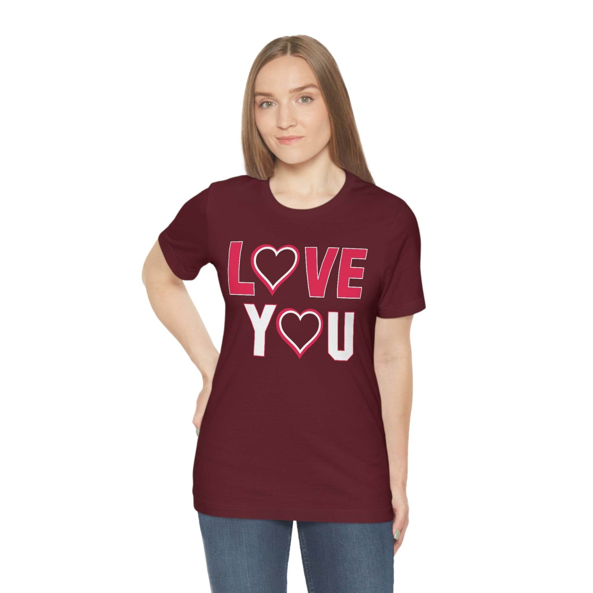 love you heart Tee - Giftsmojo