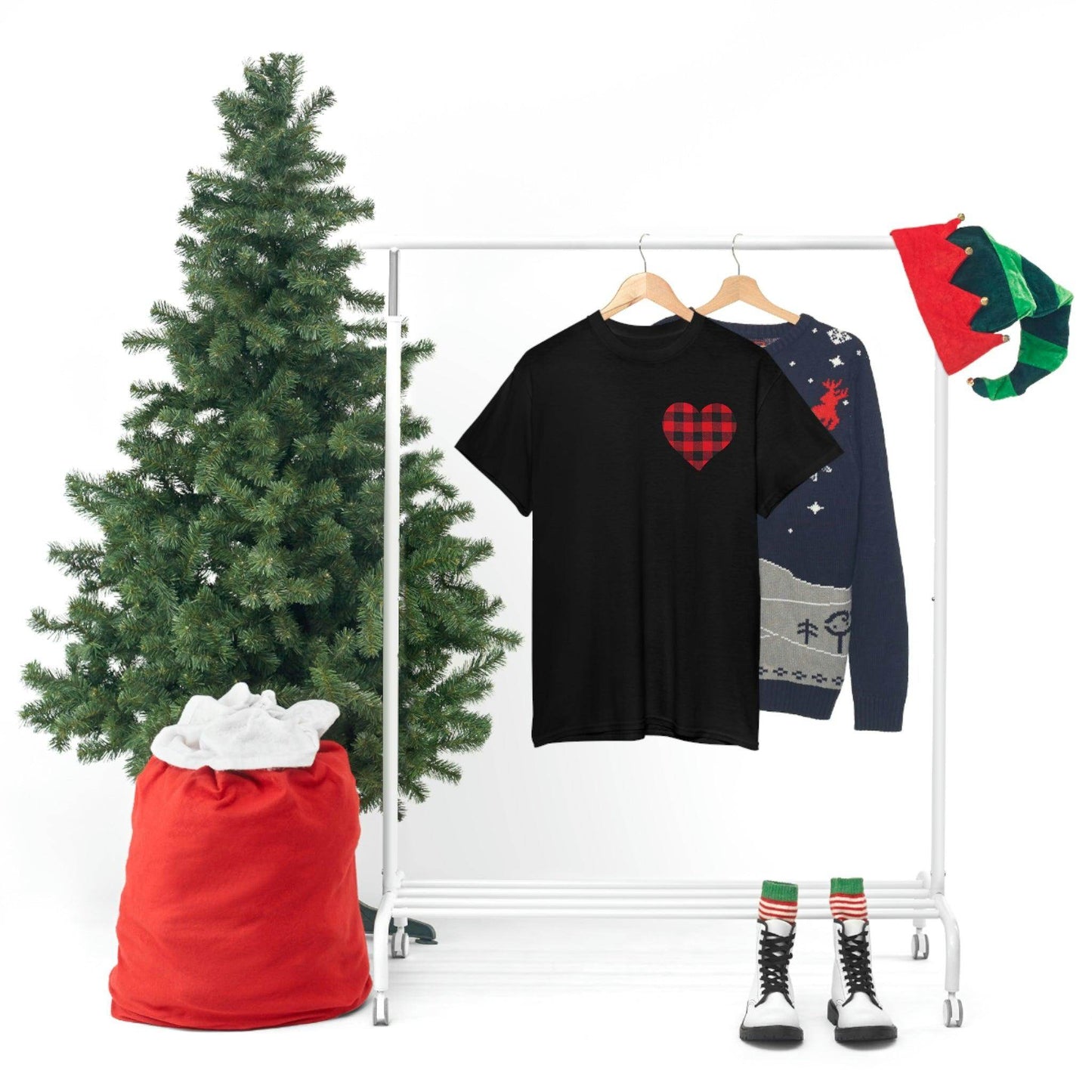 Plaid Heart T-Shirt - Giftsmojo