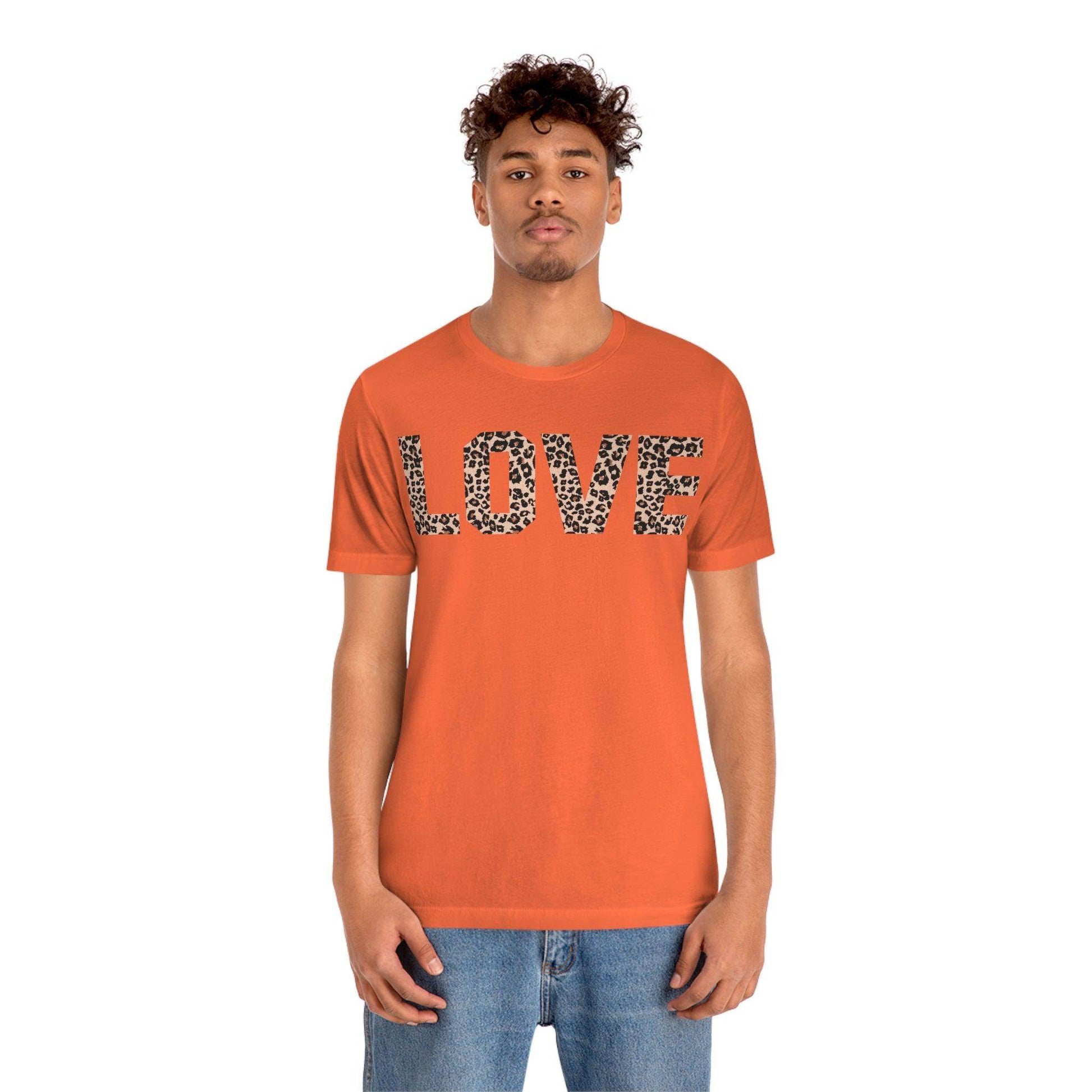 Leopard print love Tee - Giftsmojo