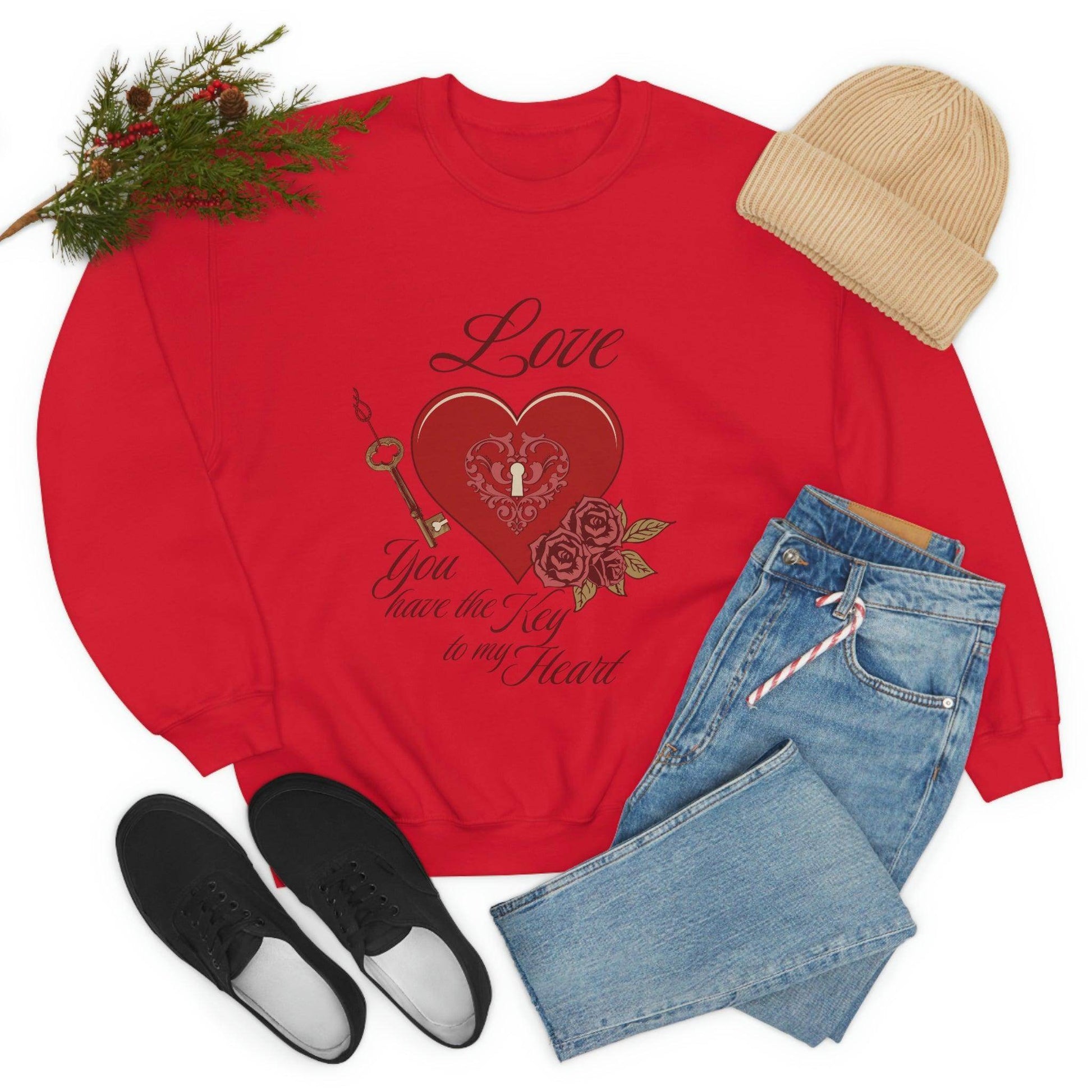 Love you have the key to my heart Sweatshirt - Giftsmojo