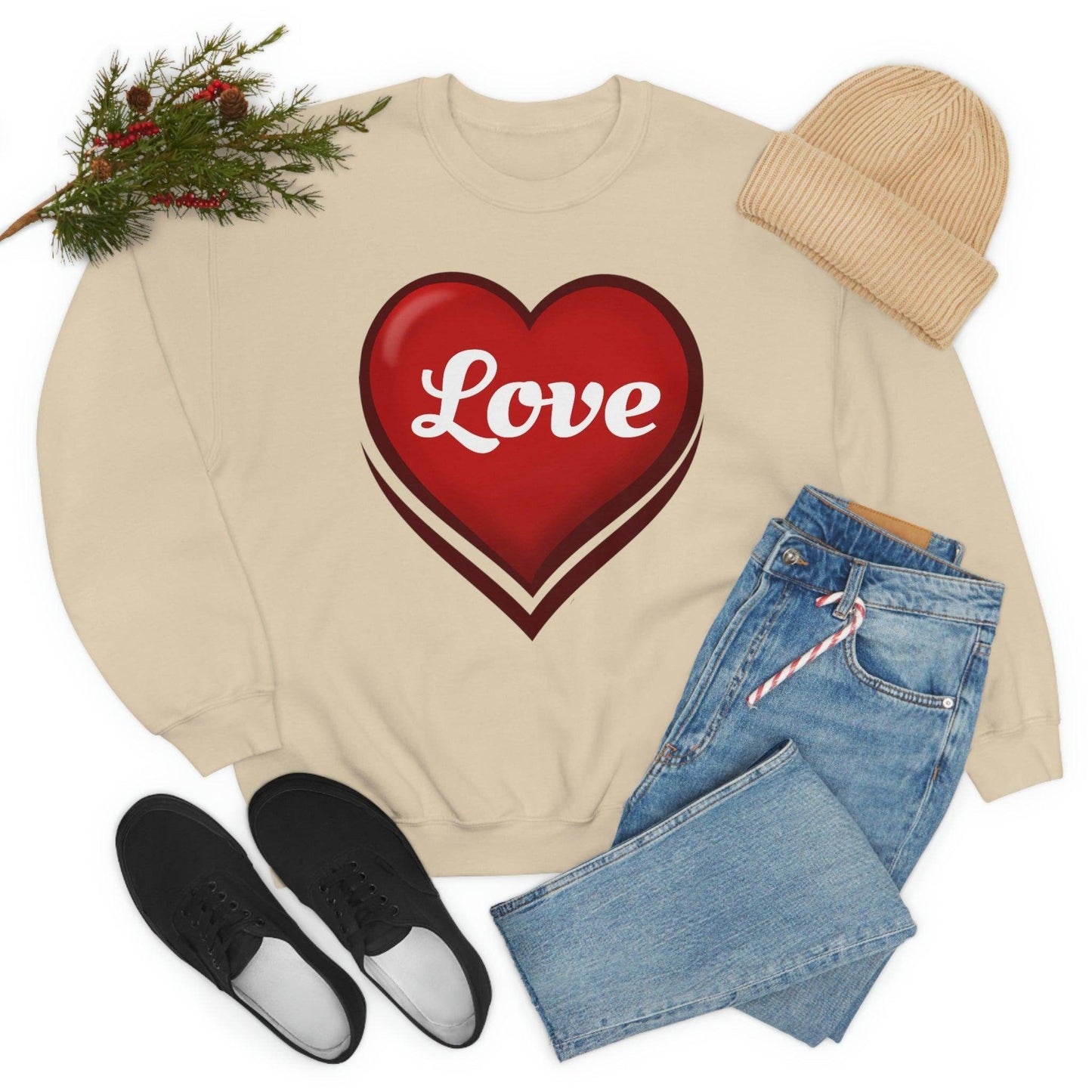 Love Sweatshirt, Valentine's Gift, - Giftsmojo