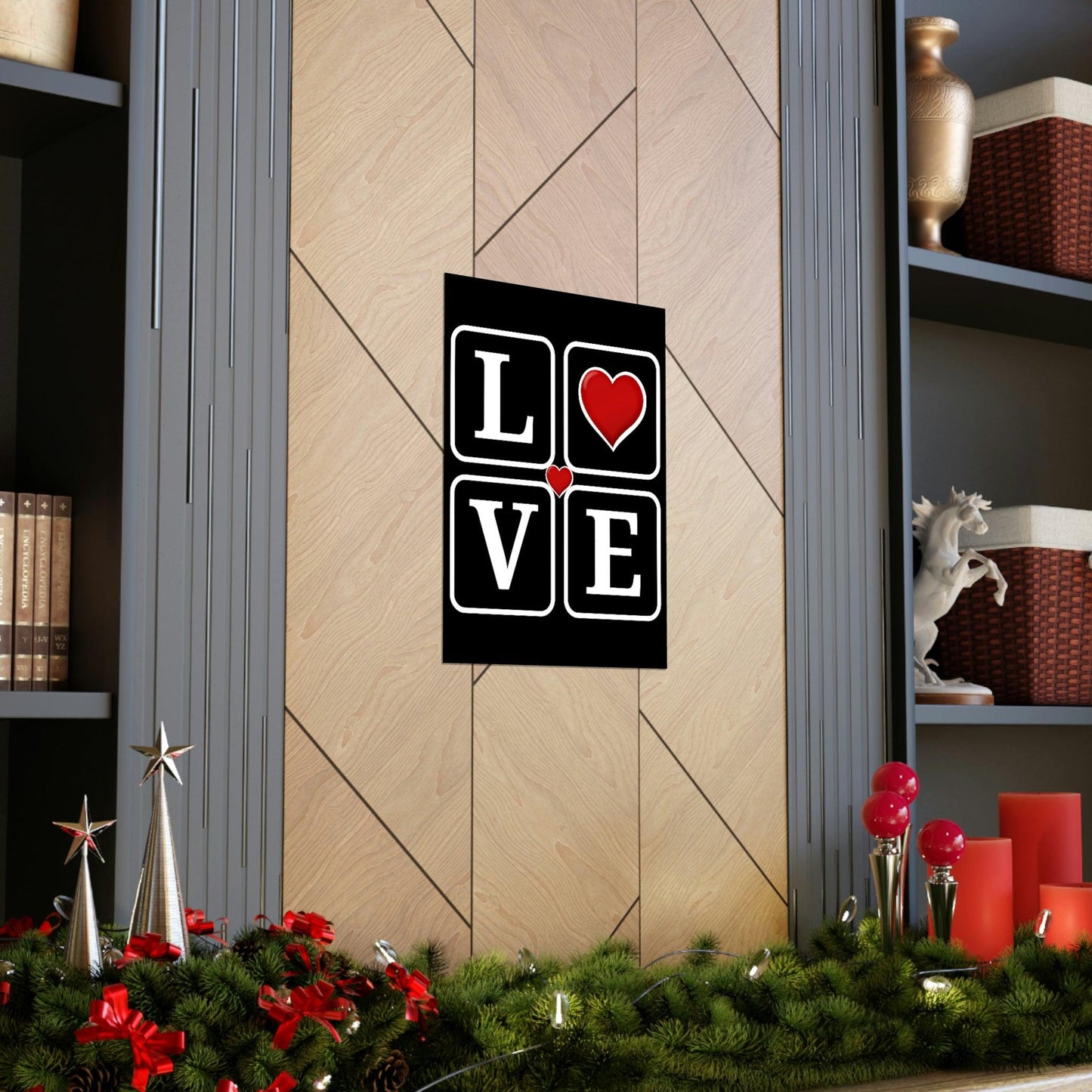 Love Square with Heart Premium Matte Vertical Posters - Giftsmojo
