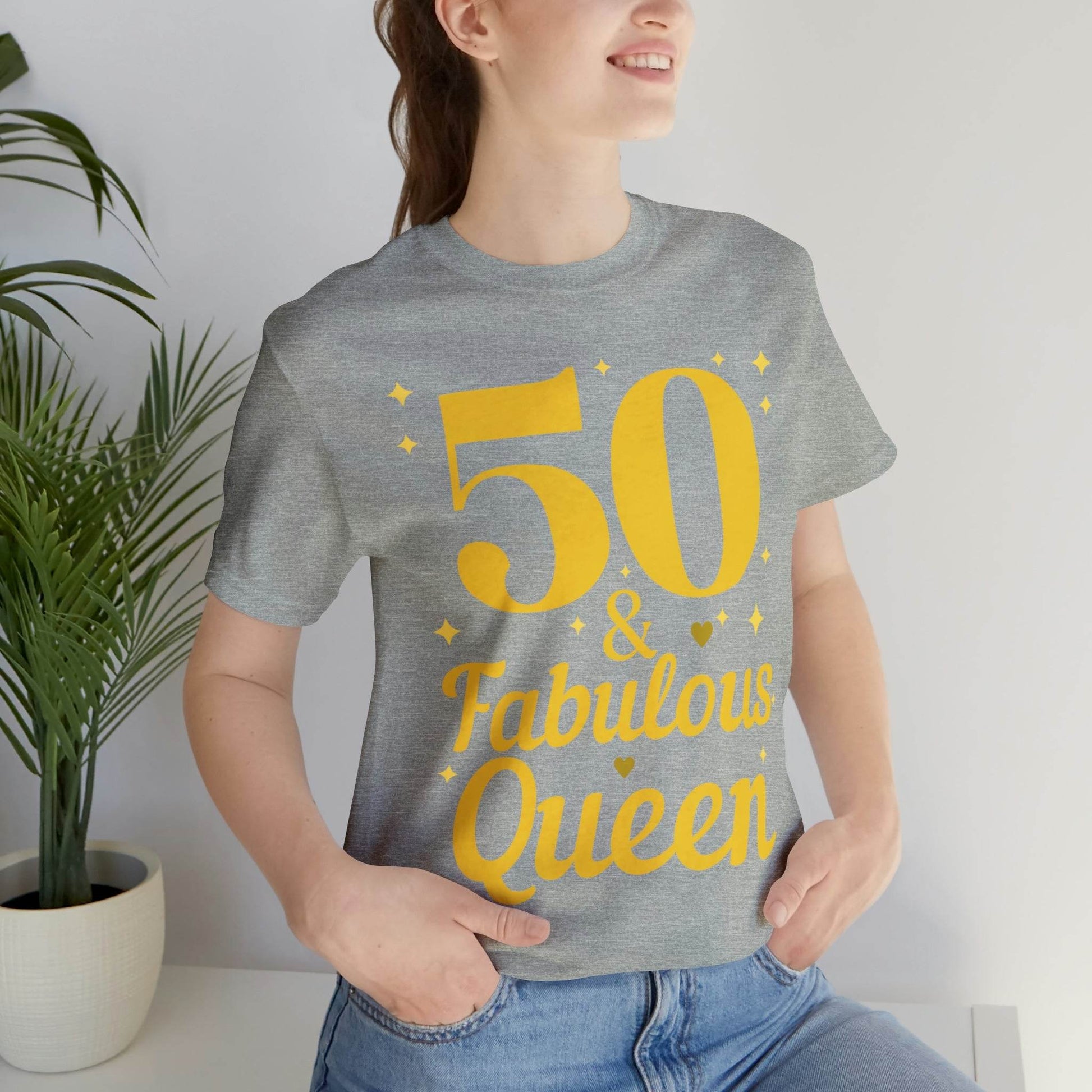 50 and Fabulous Queen shirt, Funny 50th birthday shirt - Giftsmojo