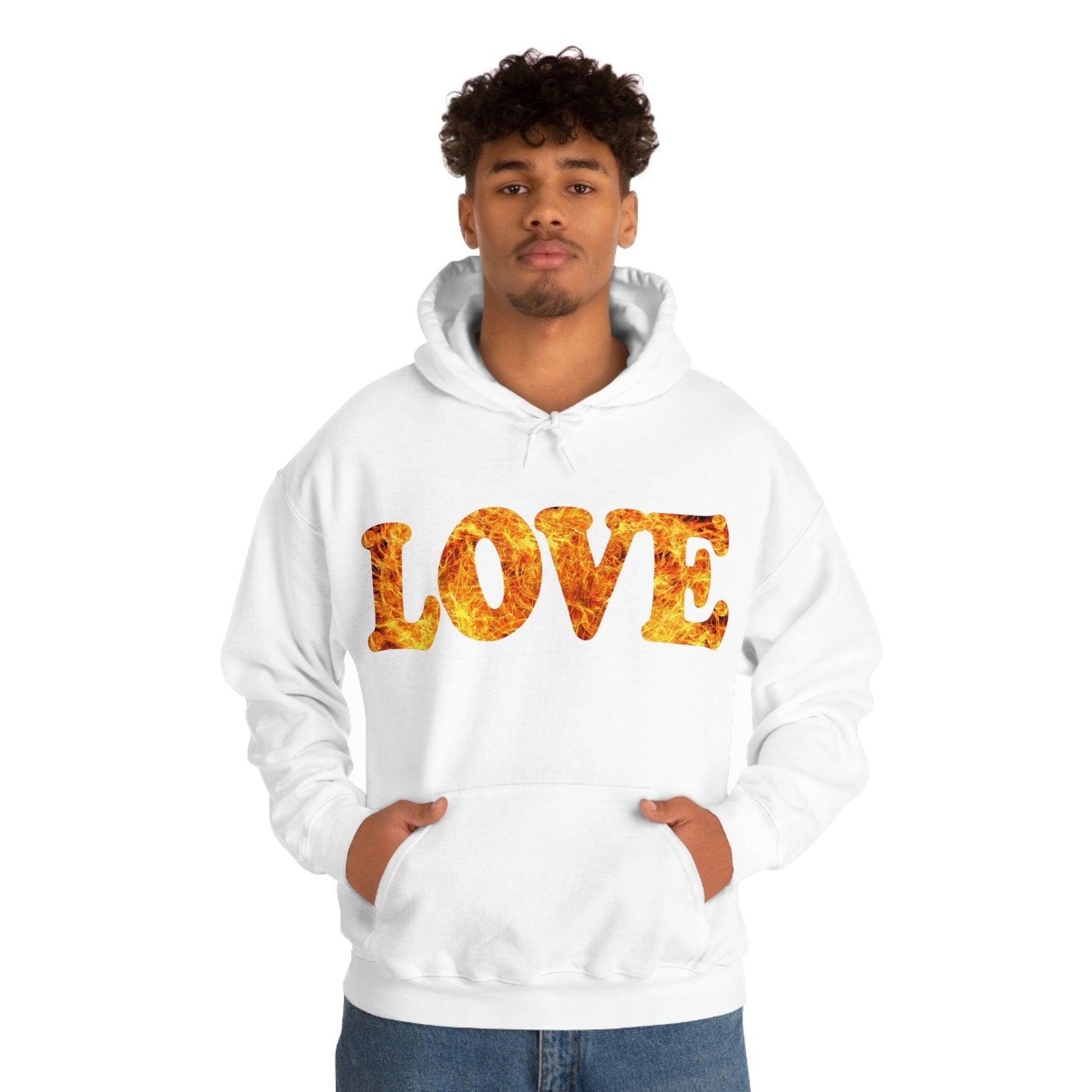 Love Fire Hooded Sweatshirt - Giftsmojo