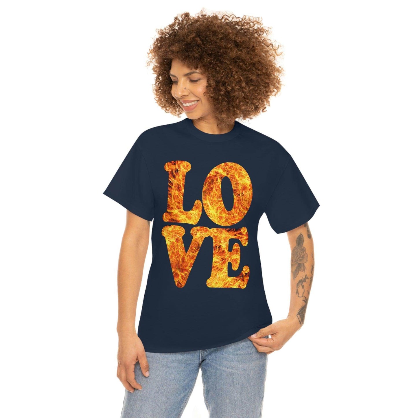 love fire big Tee - Giftsmojo