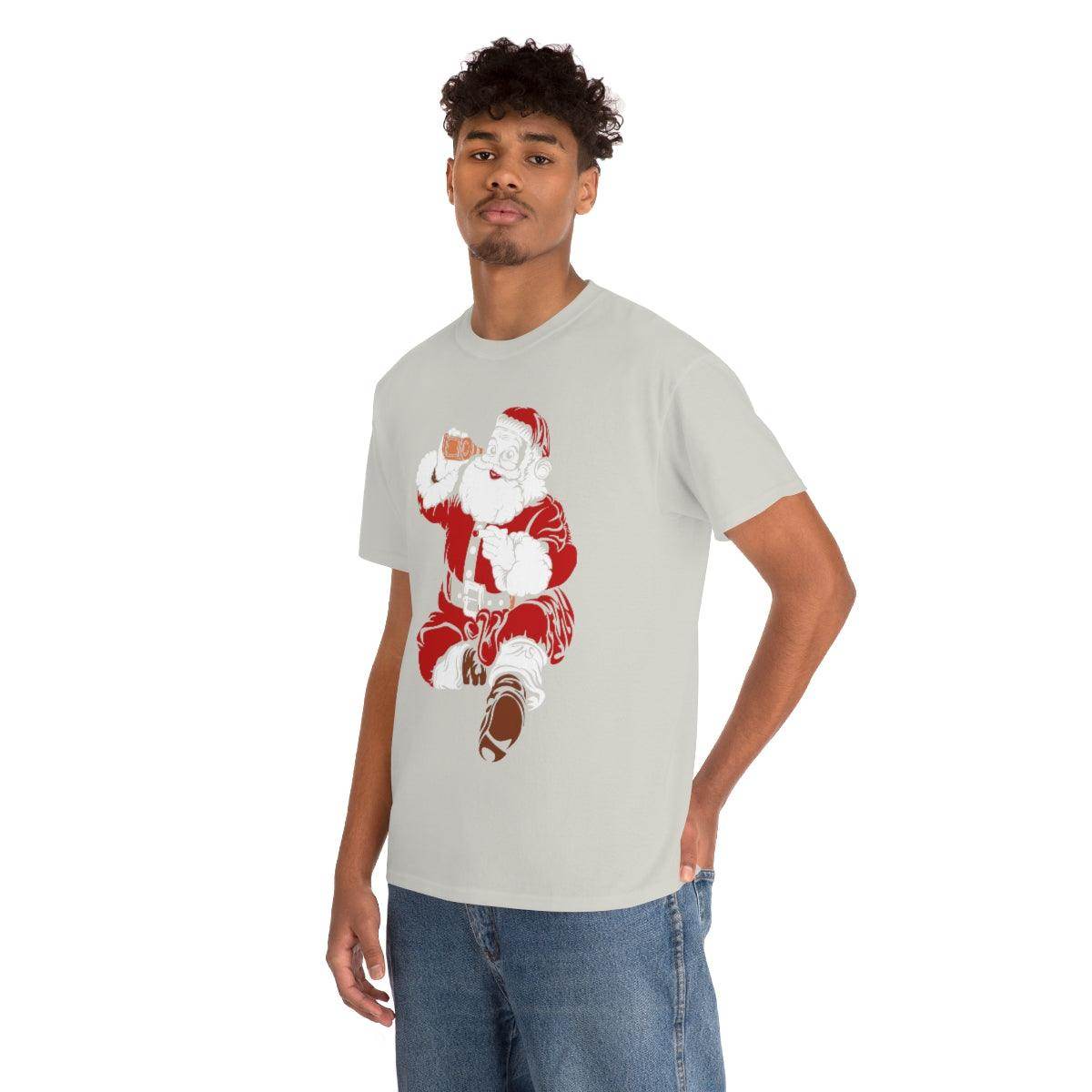 Santa Drinking Beer Funny T-shirt Funny Christmas Shirt Funny Santa Shirt Santa Gift - Giftsmojo
