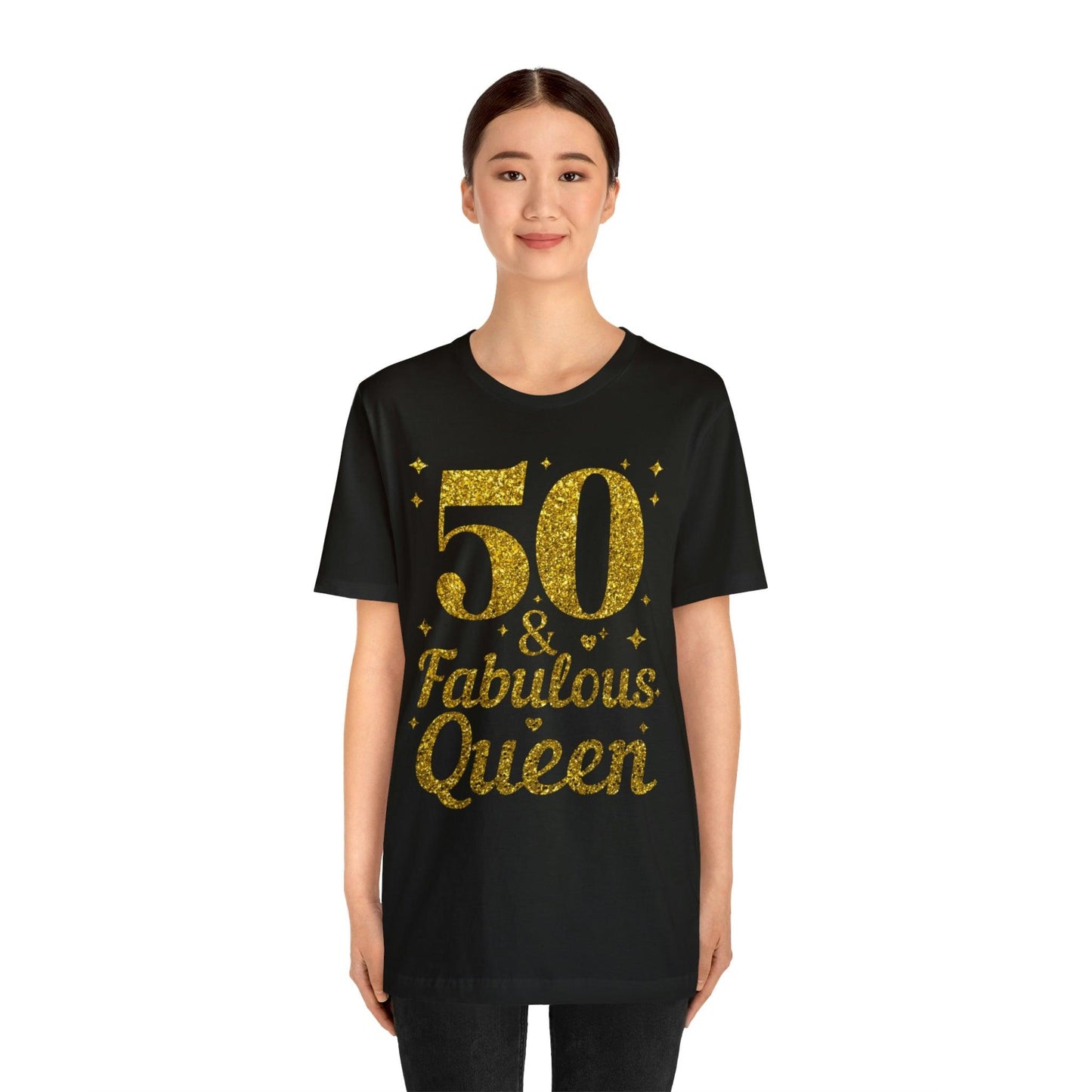 50 and Fabulous Queen shirt, Funny 50th birthday shirt, 50th birthday Tshirt, birthday queen shirt, Gift for 50th birthday, Vintage shirt, birthday gift, birthday girl shirt, mom’s birthday gift - Giftsmojo