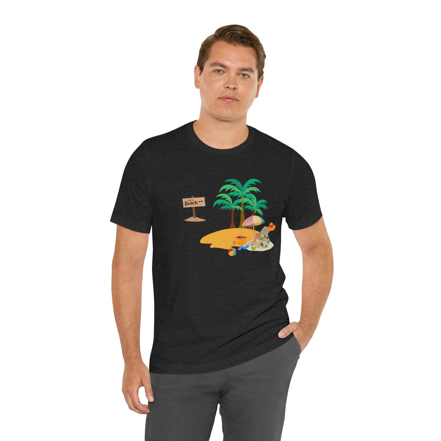 Beach shirt, Beach t-shirt, Summer shirt, Beachwear, Beach fashion, Tropical print, Trendy design, Stylish beach apparel - Giftsmojo