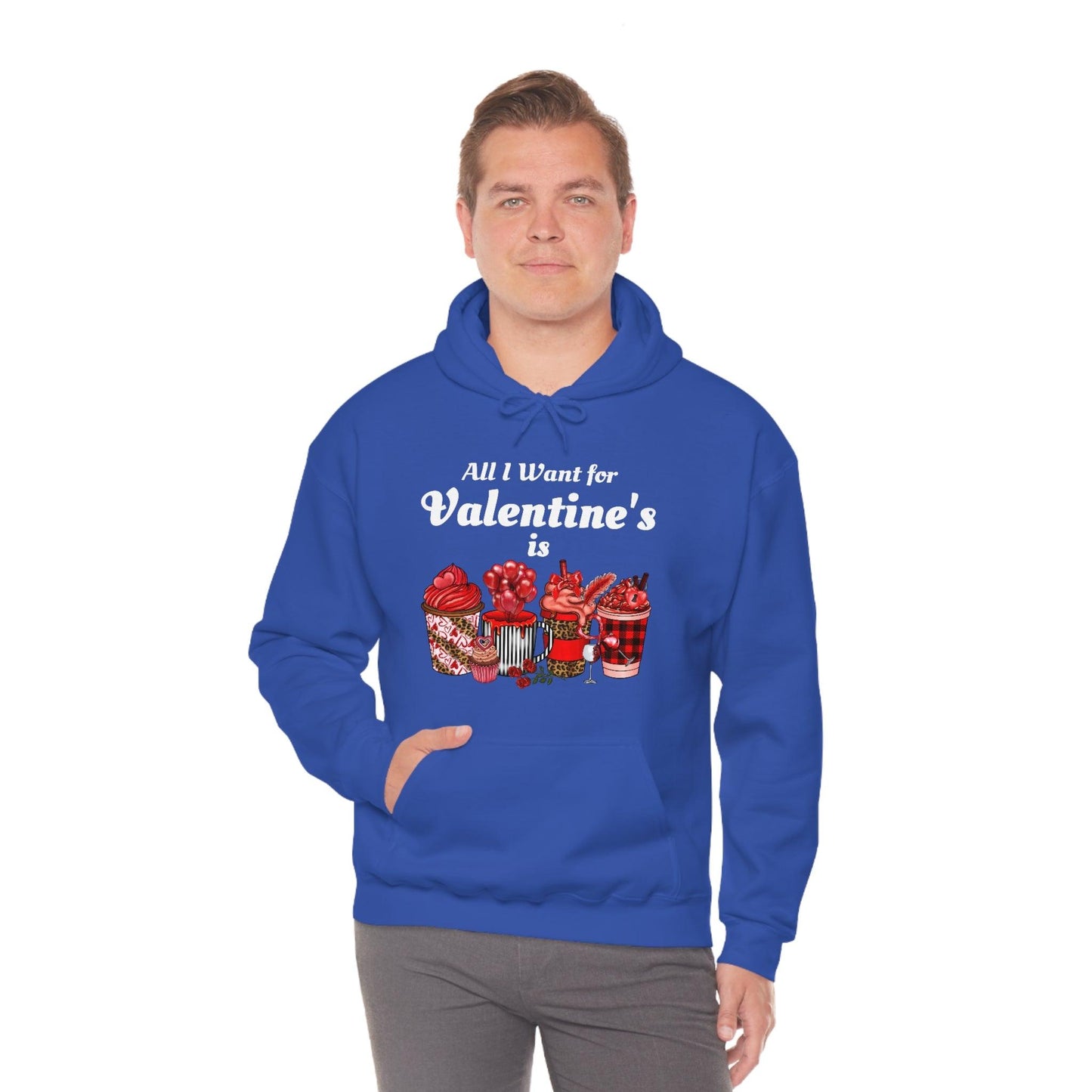 All I want for Valentine's is Coffee Hooded Sweatshirt