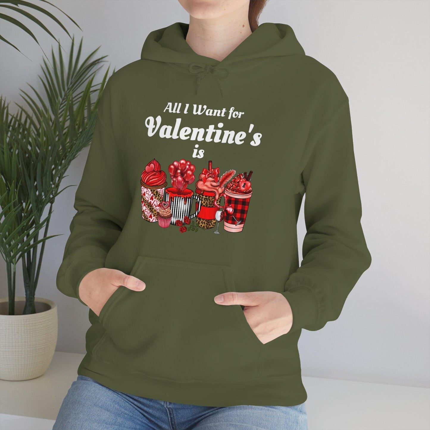 All I want for Valentine's is Coffee Hooded Sweatshirt