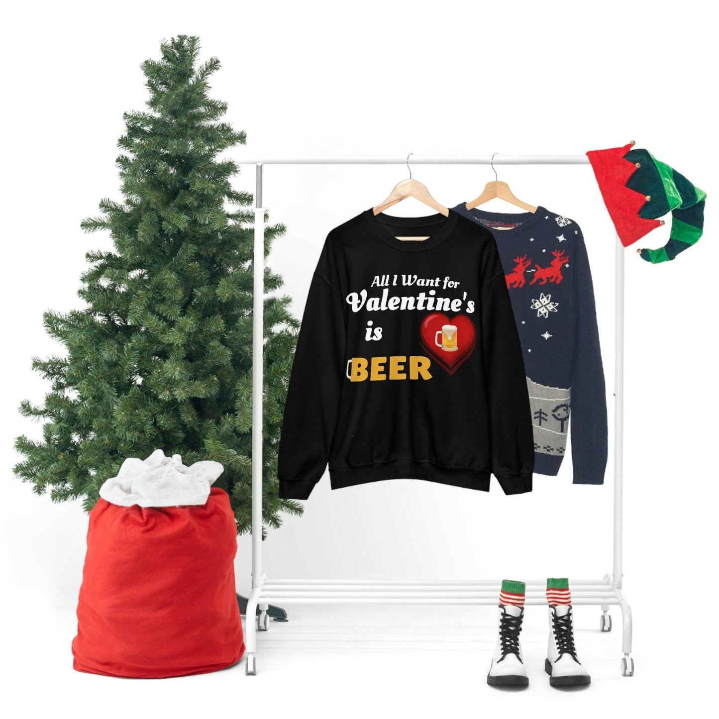 All I want for Valentine's is Beer Sweatshirt - Giftsmojo