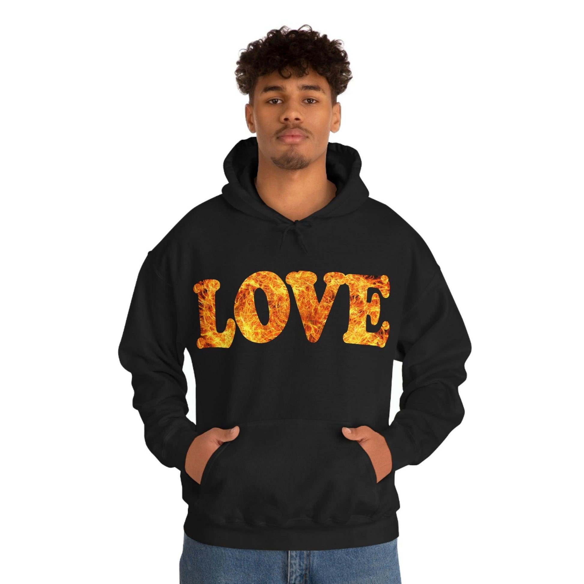Love Fire Hooded Sweatshirt - Giftsmojo