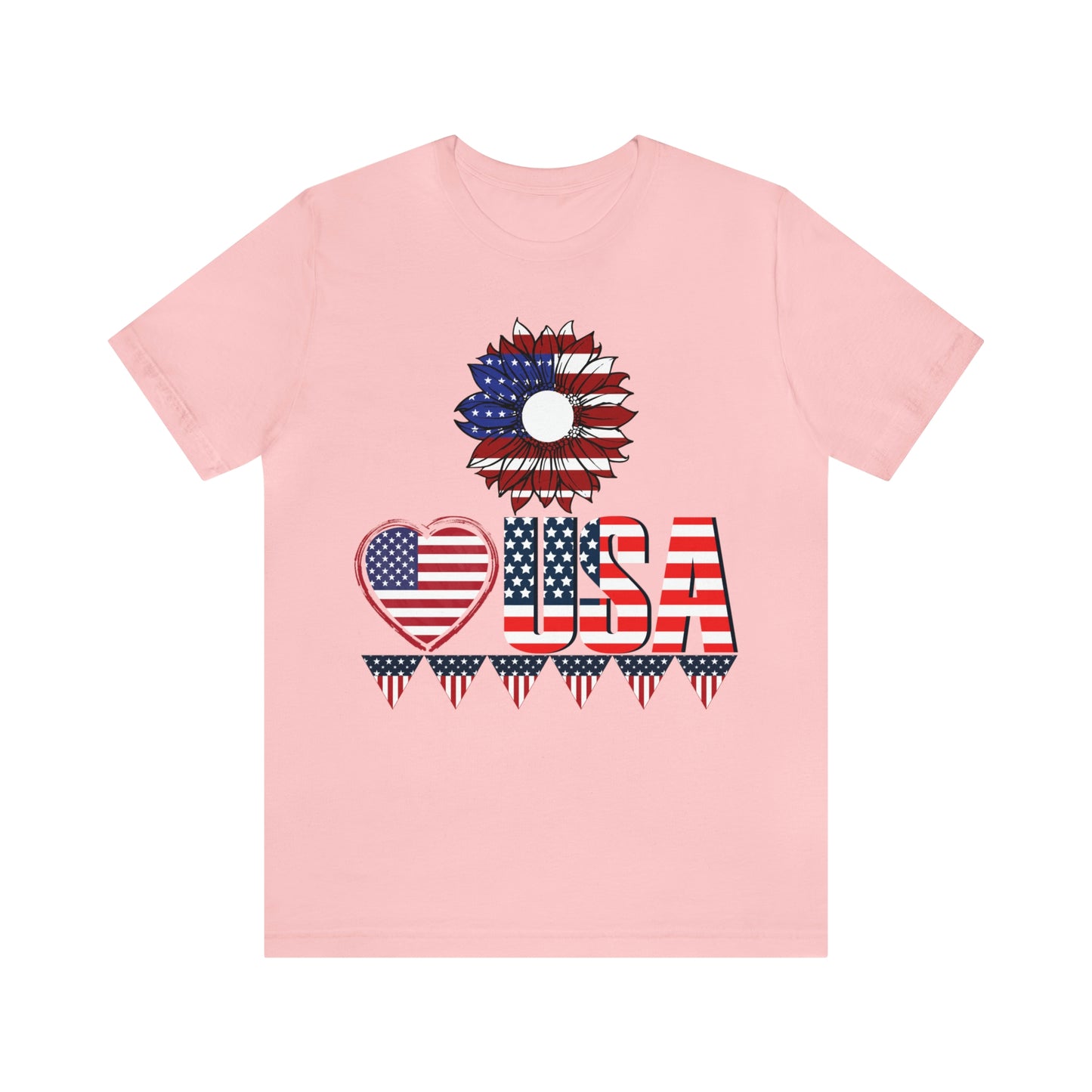 American flag shirt, Red, white, and blue shirt, Flower Love USA shirt,