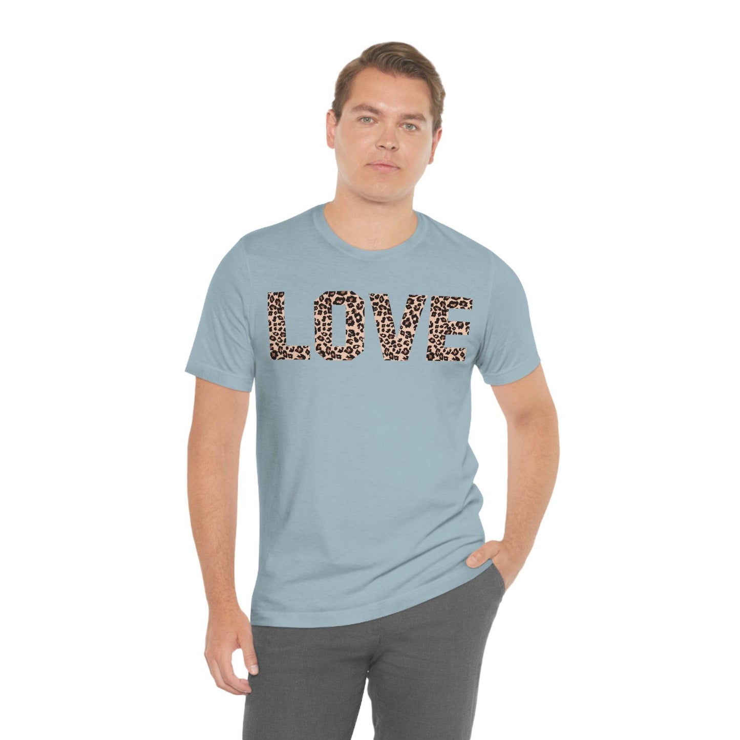 Leopard print love Tee - Giftsmojo