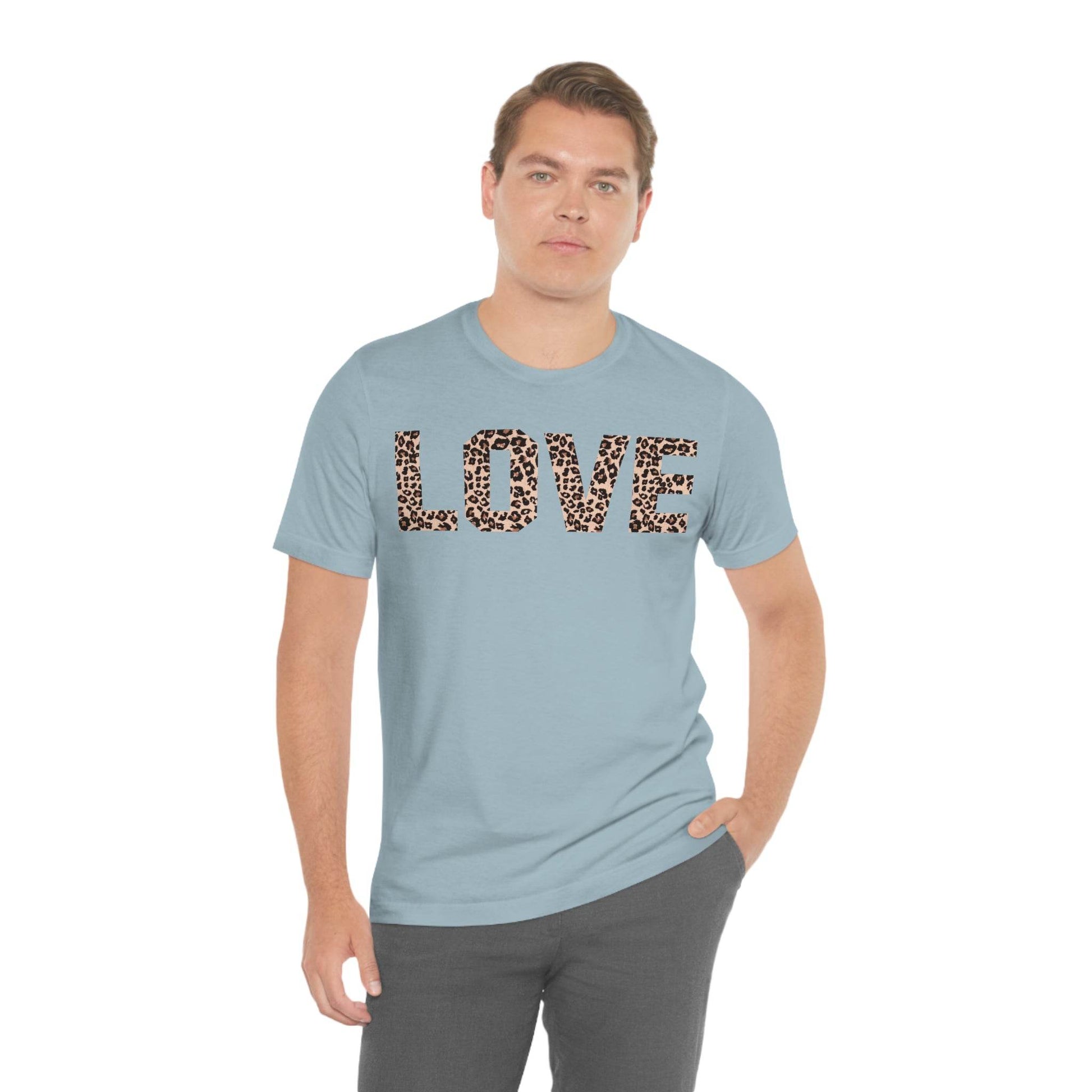 Leopard print love Tee - Giftsmojo