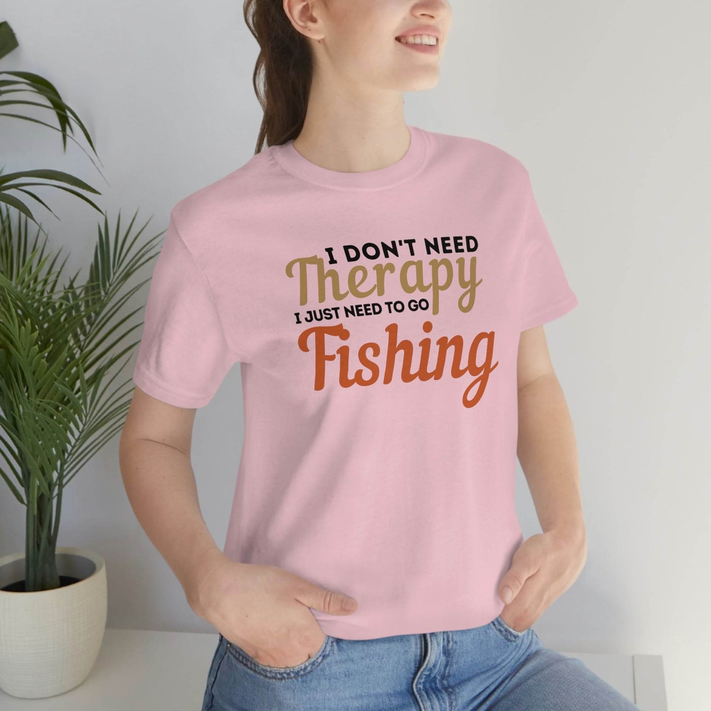 I don't need therapy I just need to go Fishing, fishing shirt, dad shirt, dad gift, gift for outdoor lover, fishing gift nature lover shirt - Giftsmojo