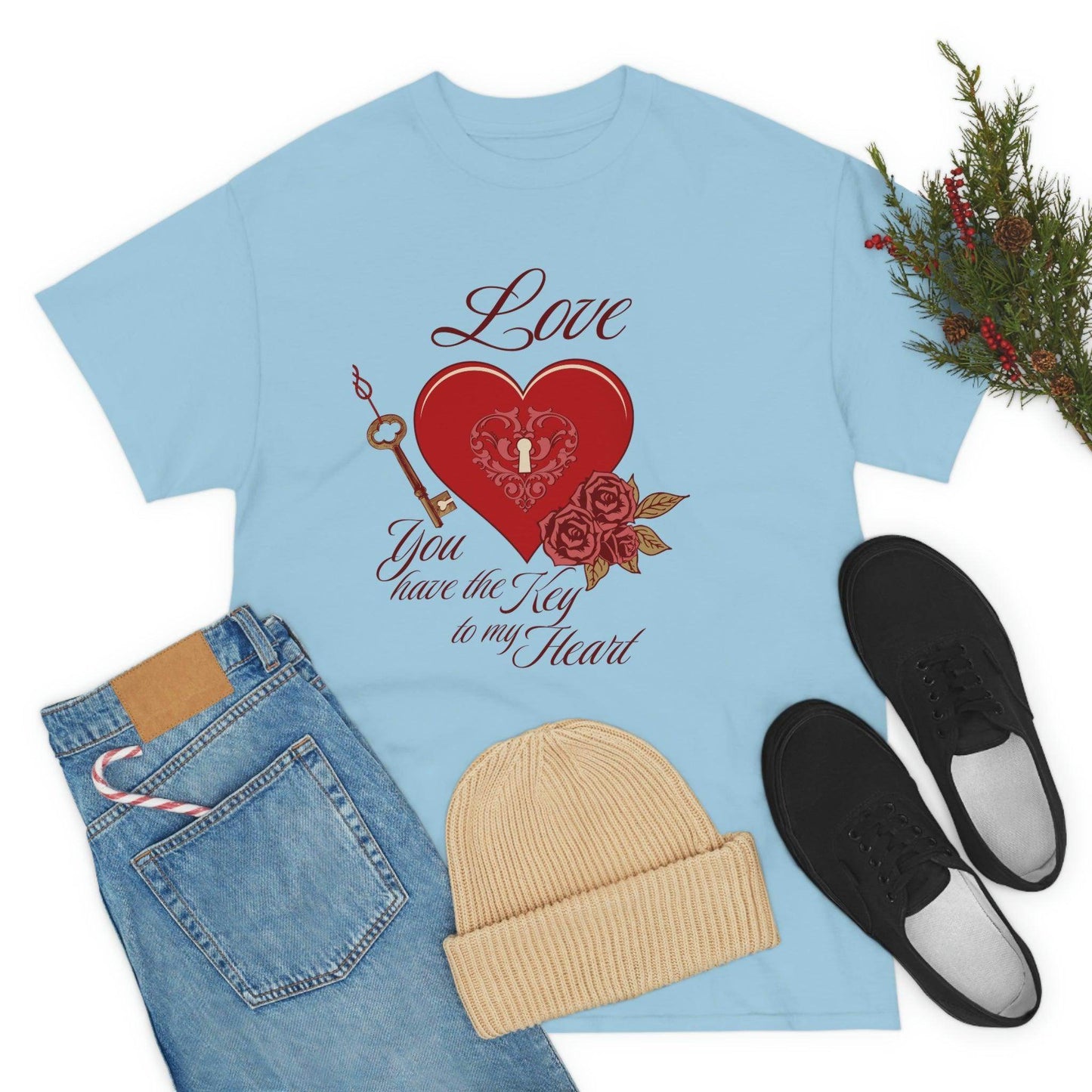 Love you have the keys to my heart Tee - Giftsmojo
