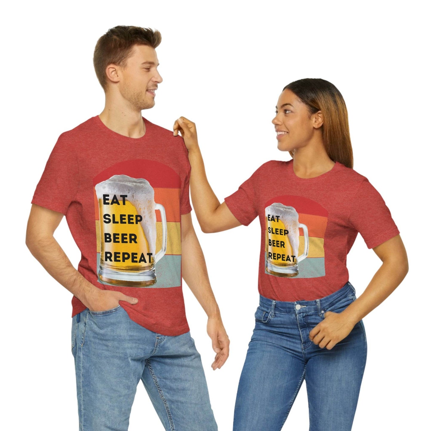 Retro shirt Eat Sleep Beer Repeat - funny beer shirt - Giftsmojo