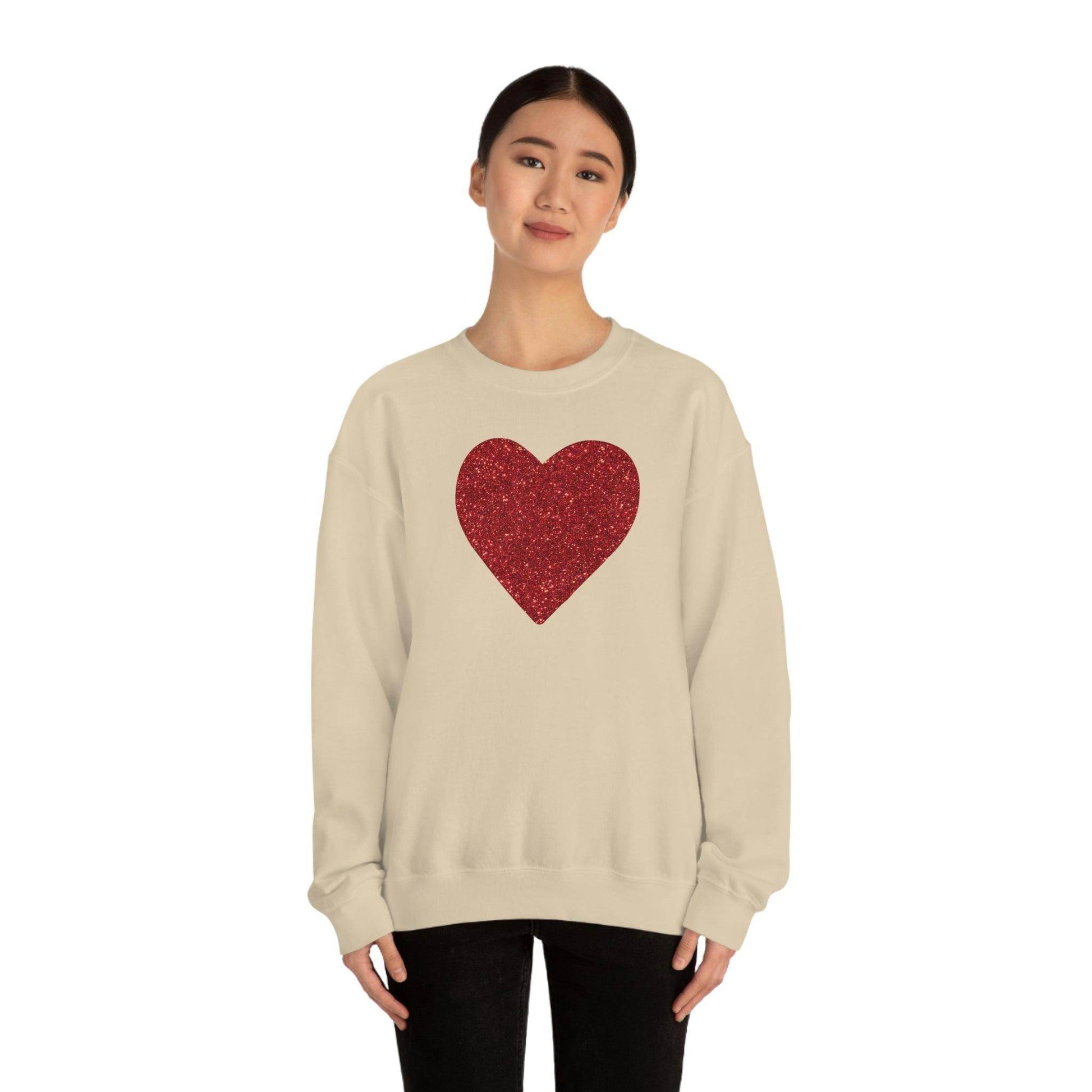 Heart Sweatshirt Love sweatshirt Love Shirt Cute Love Shirt with Heart Valentine sweatshirt - Matching Love shirt Girlfriend gift Boyfriend - Giftsmojo