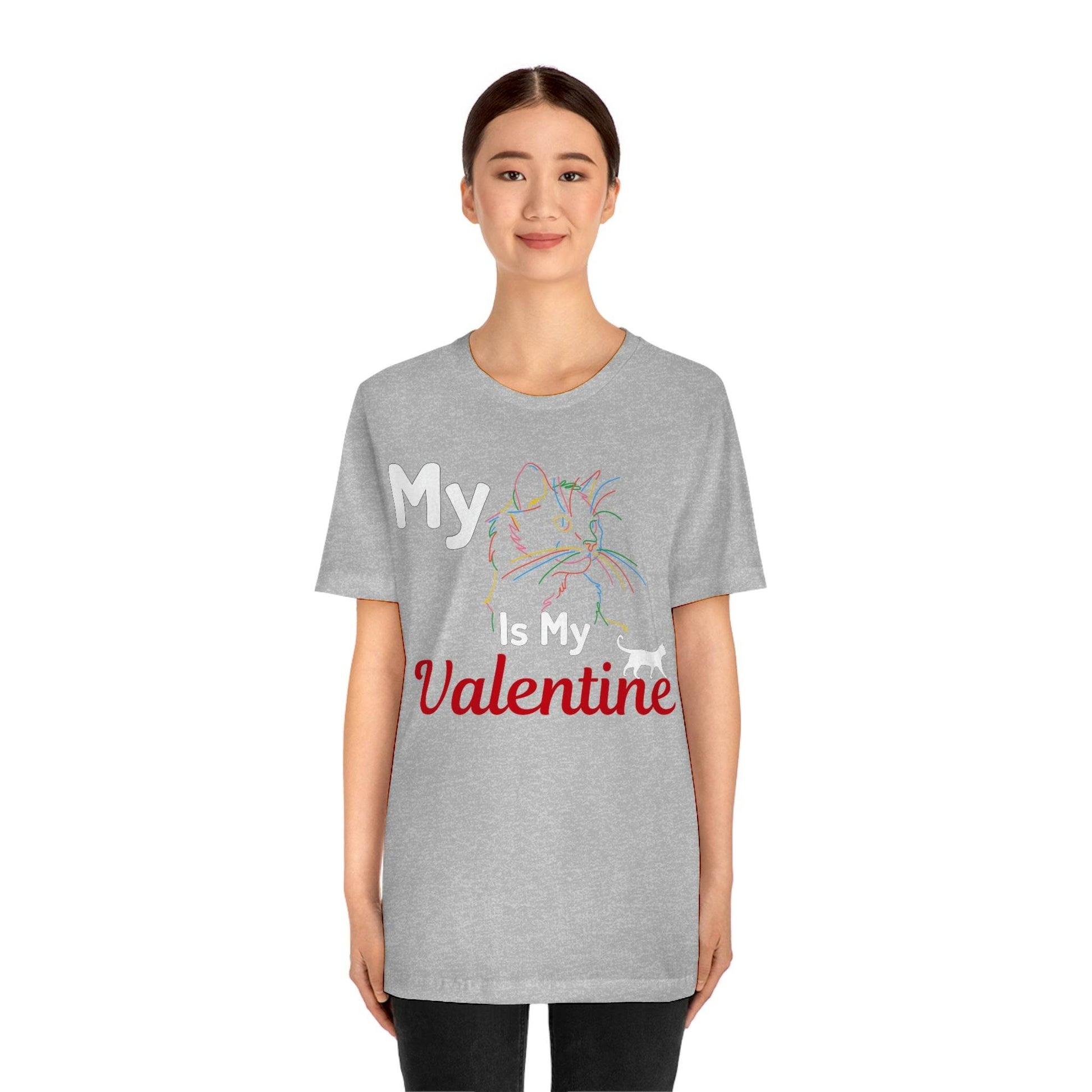 My Cat is My Valentine, Cute Pet lover Valentine shirt - Cute Cat lover shirt - Cat Mom shirt - Giftsmojo