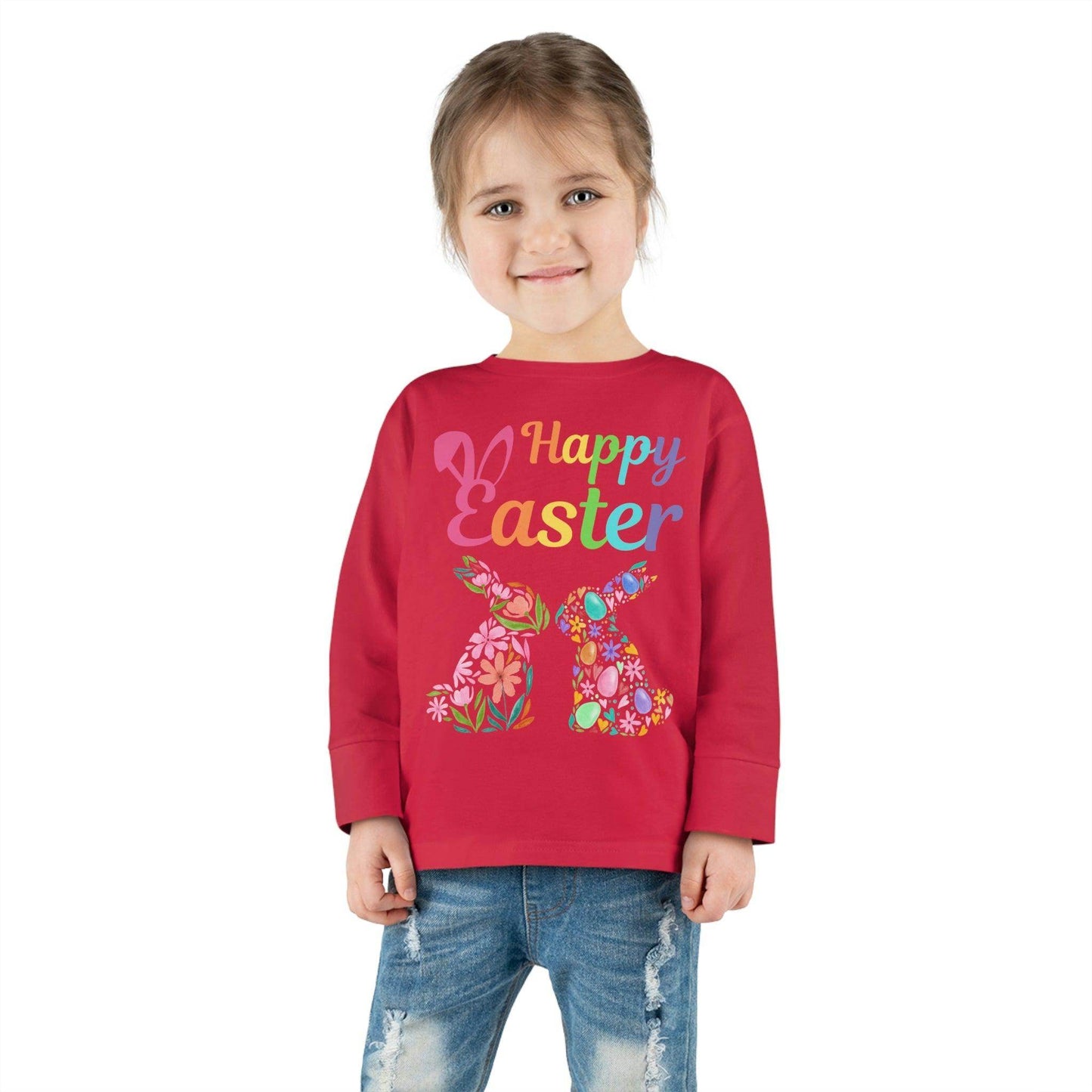 Happy Easter Toddler Long Sleeve Tee - Giftsmojo