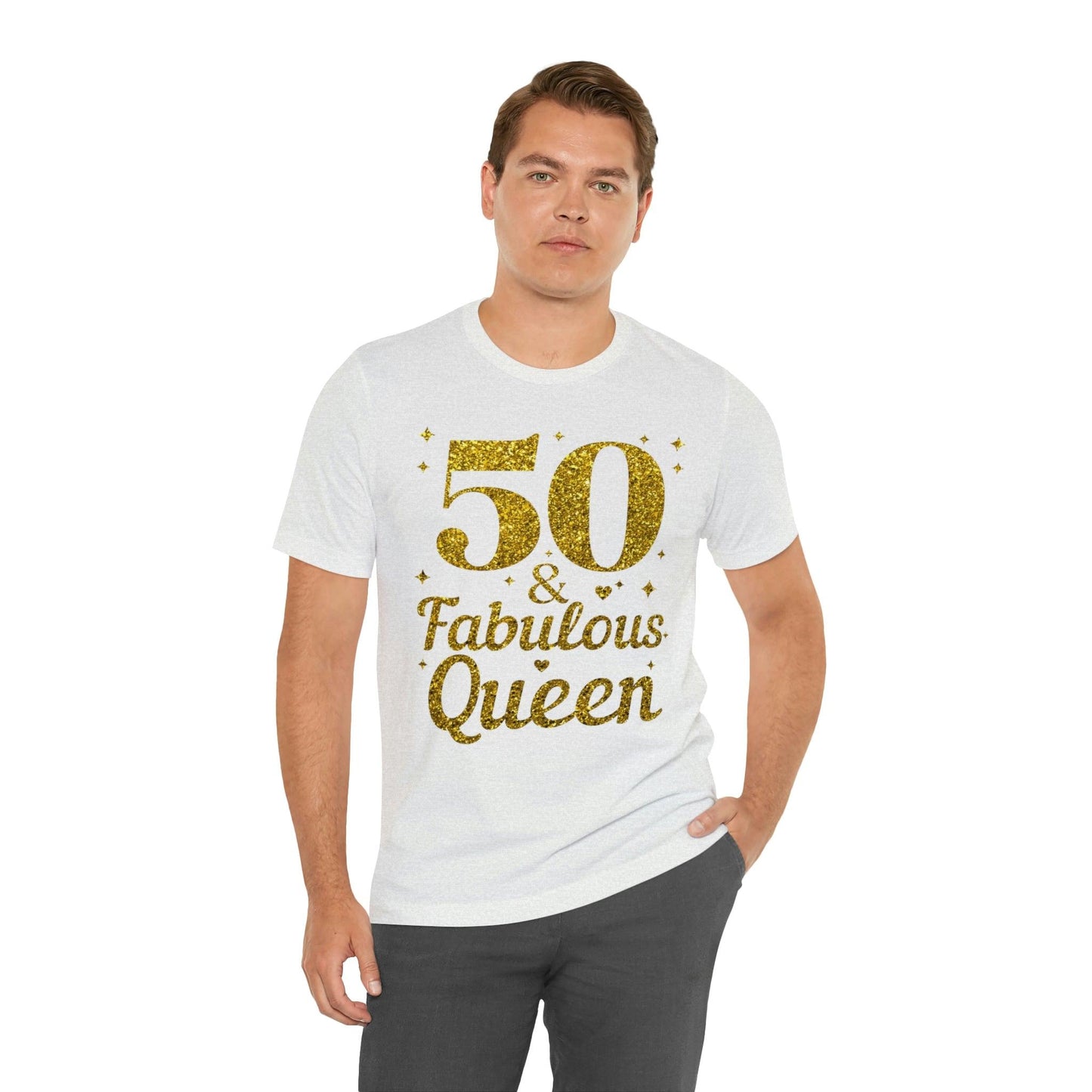 50 and Fabulous Queen shirt, Funny 50th birthday shirt, 50th birthday Tshirt, birthday queen shirt, Gift for 50th birthday, Vintage shirt, birthday gift, birthday girl shirt, mom’s birthday gift - Giftsmojo