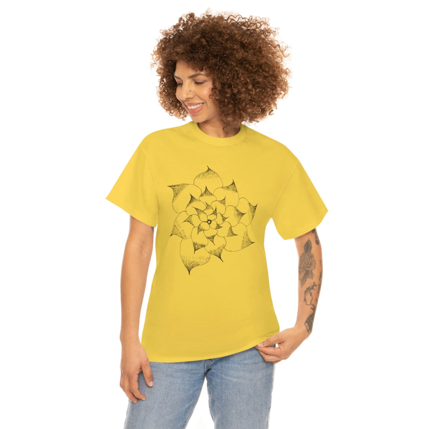 Flower Tee, custom designed tee, flower t-shirt, floral graphic tee