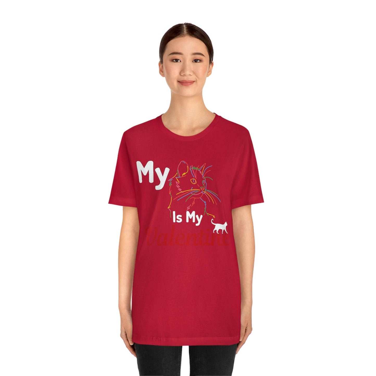My Cat is My Valentine, Cute Pet lover Valentine shirt - Cute Cat lover shirt - Cat Mom shirt - Giftsmojo