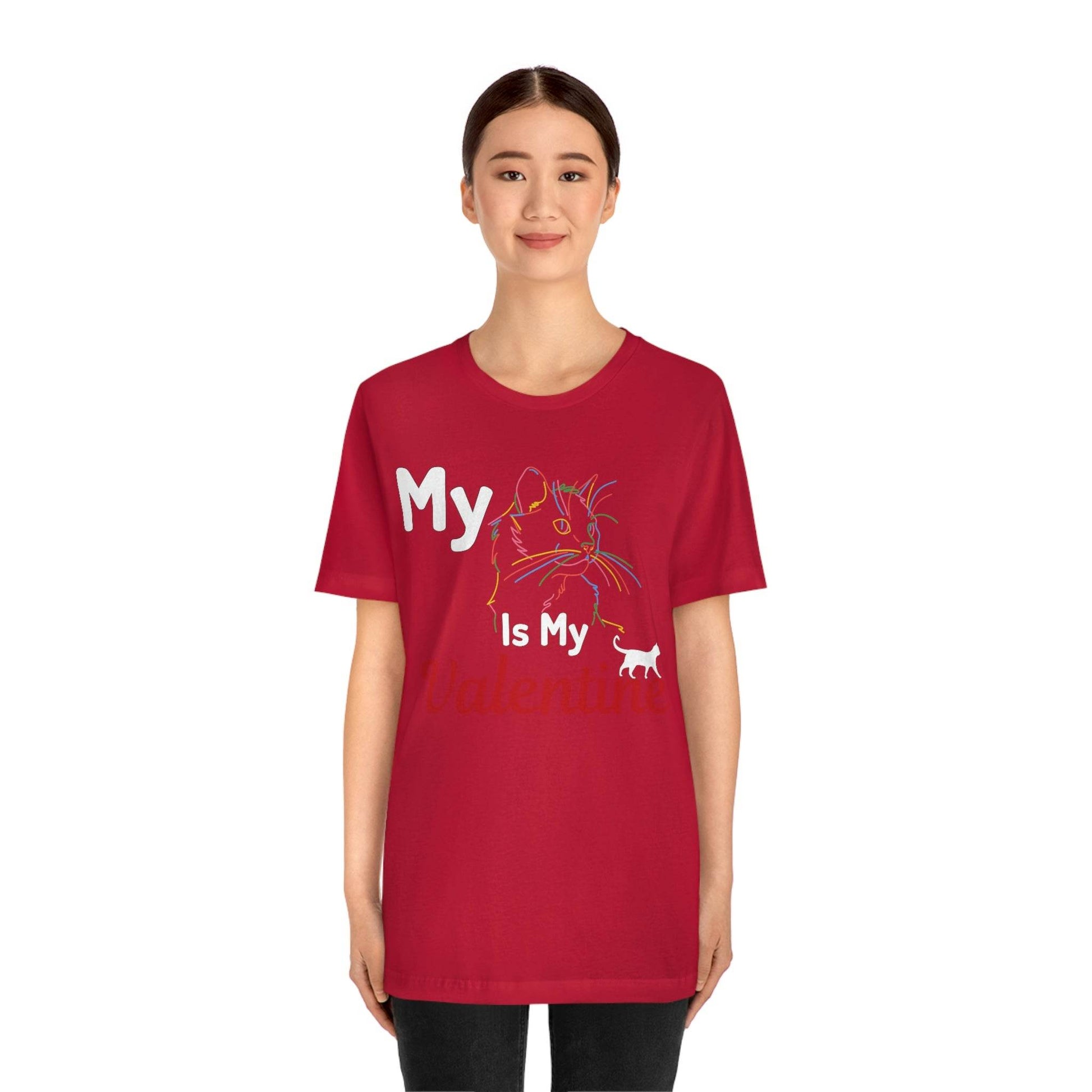 My Cat is My Valentine, Cute Pet lover Valentine shirt - Cute Cat lover shirt - Cat Mom shirt - Giftsmojo