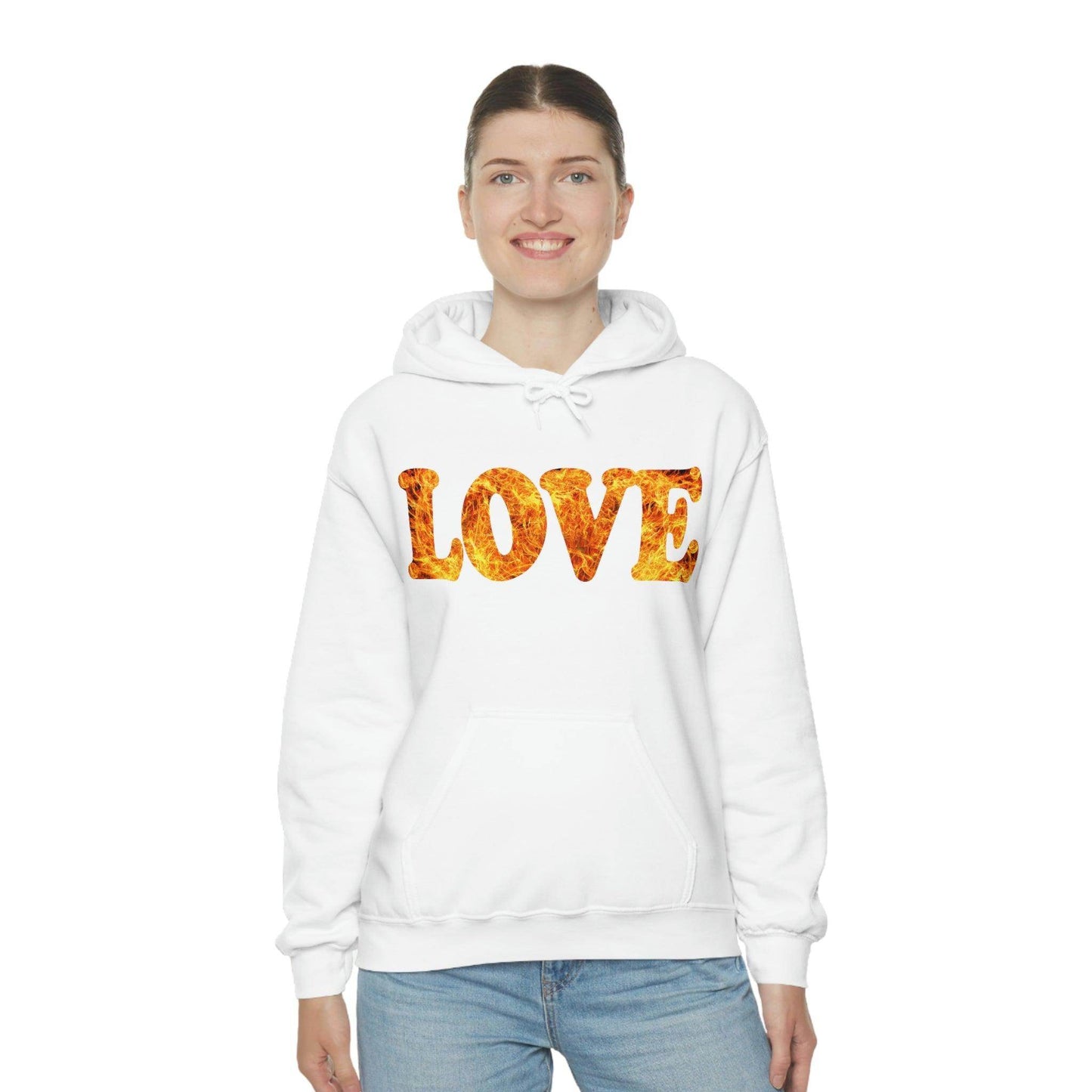 Love Fire Hooded Sweatshirt - Giftsmojo