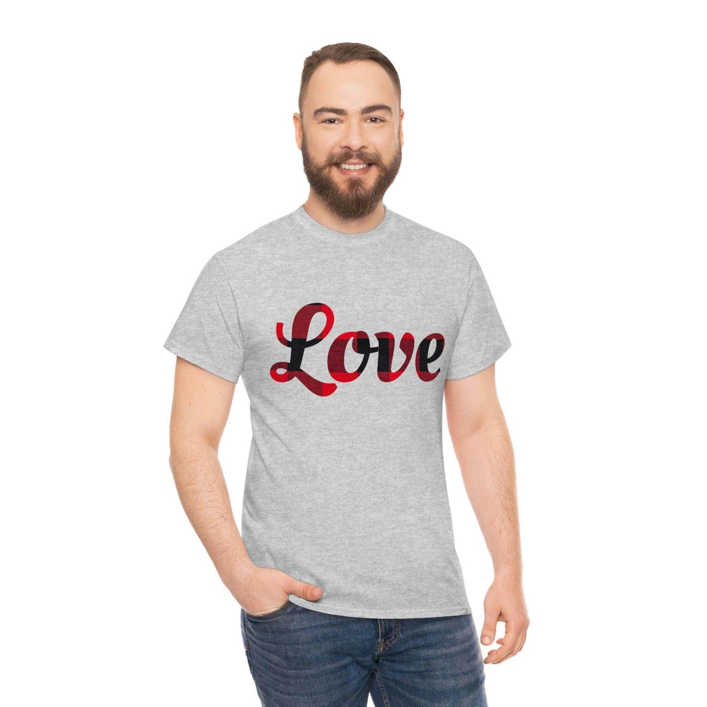 Plaid love T-Shirt - Giftsmojo