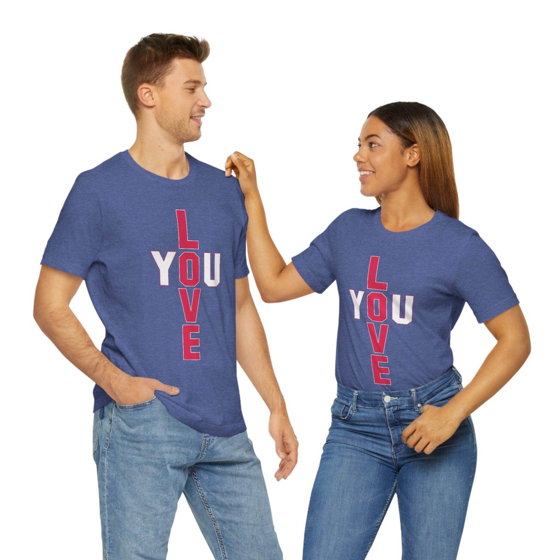 T-shape Love you Tee - Giftsmojo