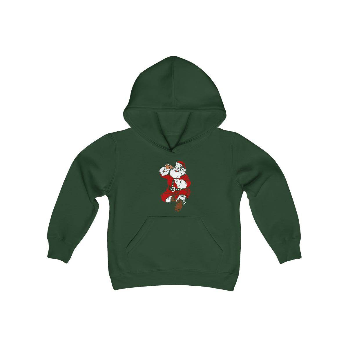 Naughty Santa Youth Heavy Blend Hooded Sweatshirt - Giftsmojo
