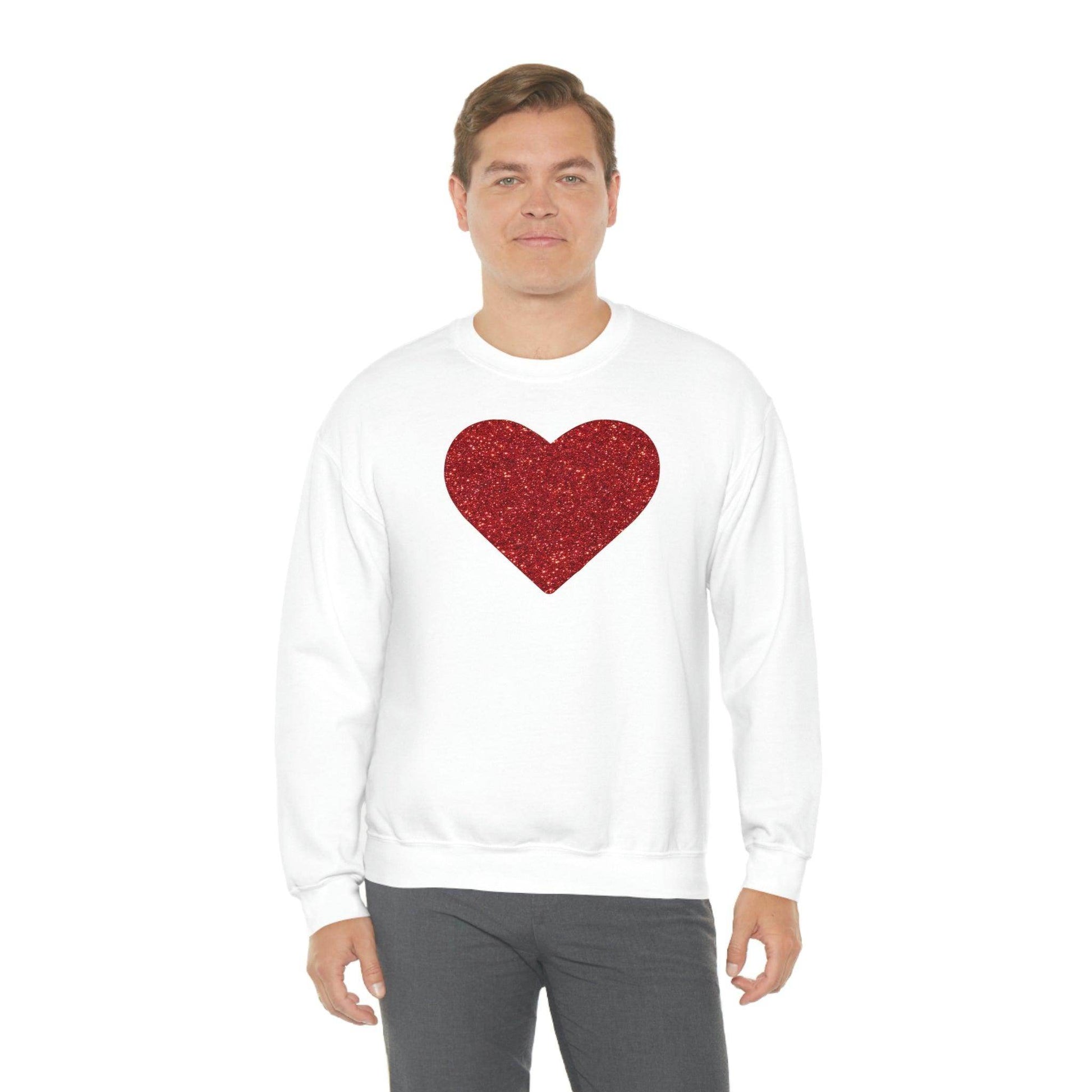 Heart Sweatshirt Love sweatshirt Love Shirt Cute Love Shirt with Heart Valentine sweatshirt - Matching Love shirt Girlfriend gift Boyfriend - Giftsmojo