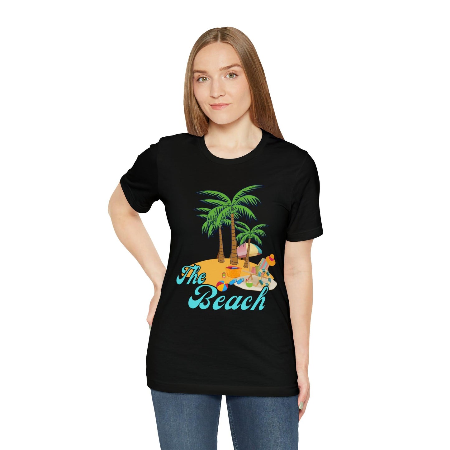The Beach shirt, Beach t-shirt, Summer shirt, Beachwear, Beach fashion, Tropical print, Trendy design, Stylish beach apparel