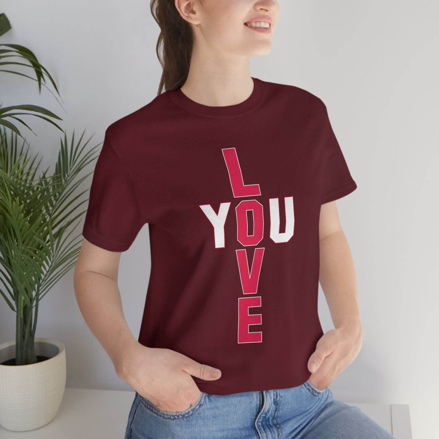 T-shape Love you Tee - Giftsmojo