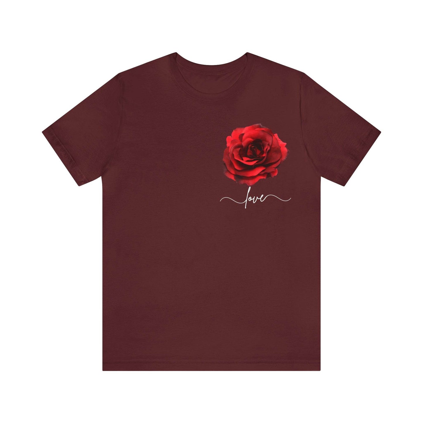 Love Rose Flower T-shirt for Women, Rose Graphic T-shirt, floral shirt, gift for her, love shirt - Giftsmojo