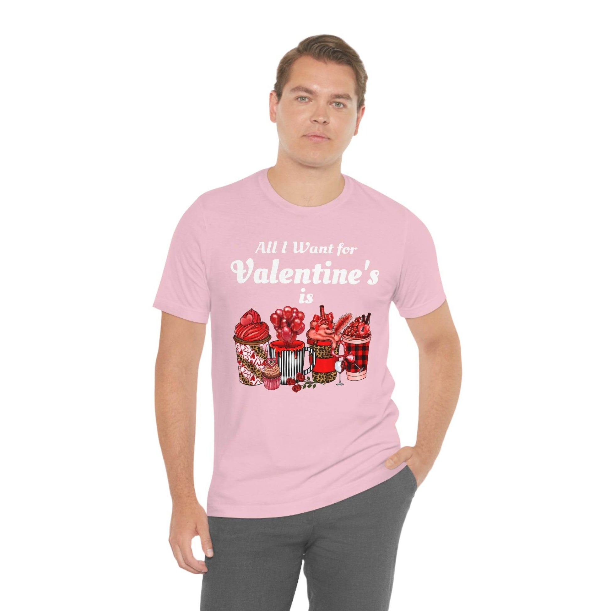 All I want for Valentines is Coffee Tee - Giftsmojo
