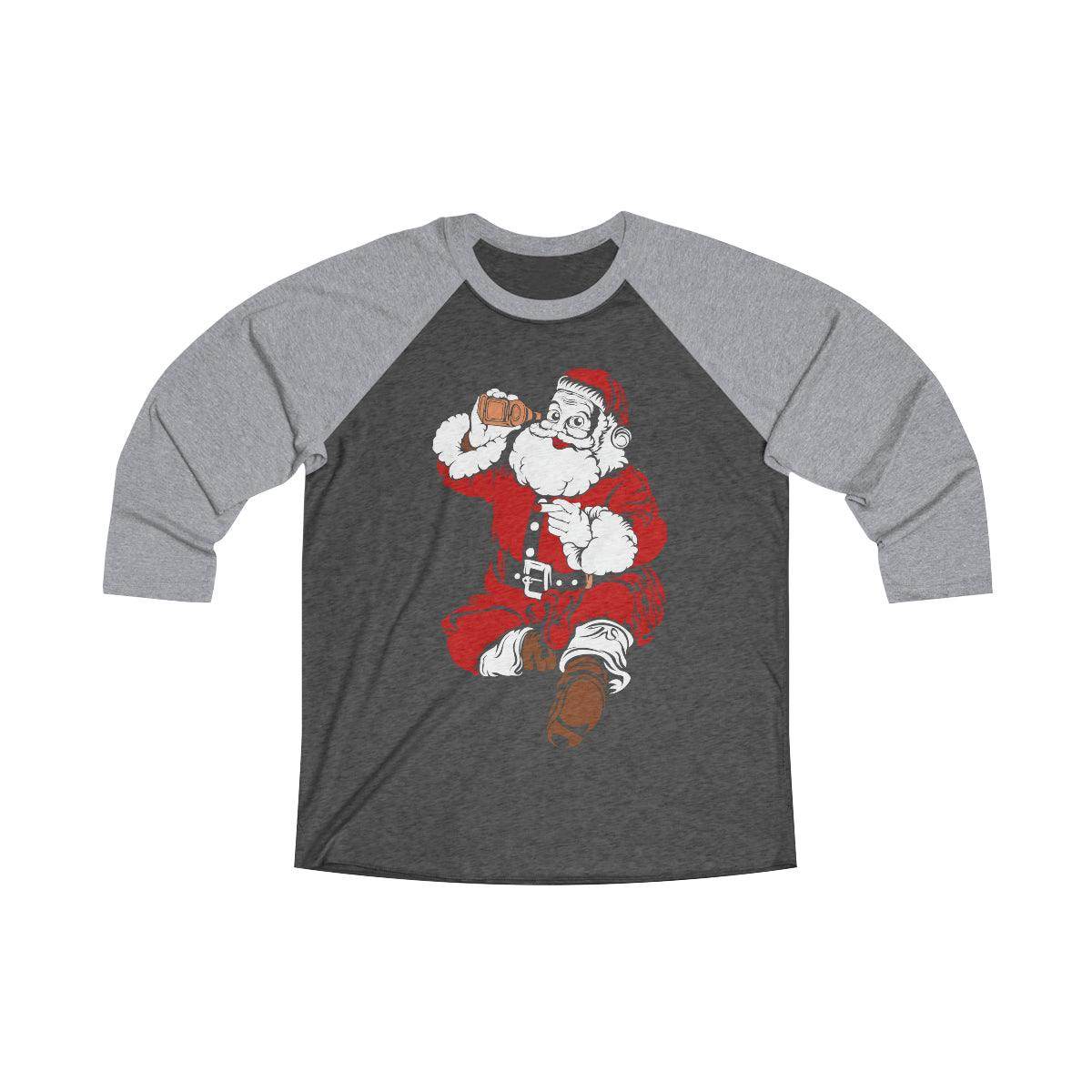 Santa drinking beer Tee - Giftsmojo