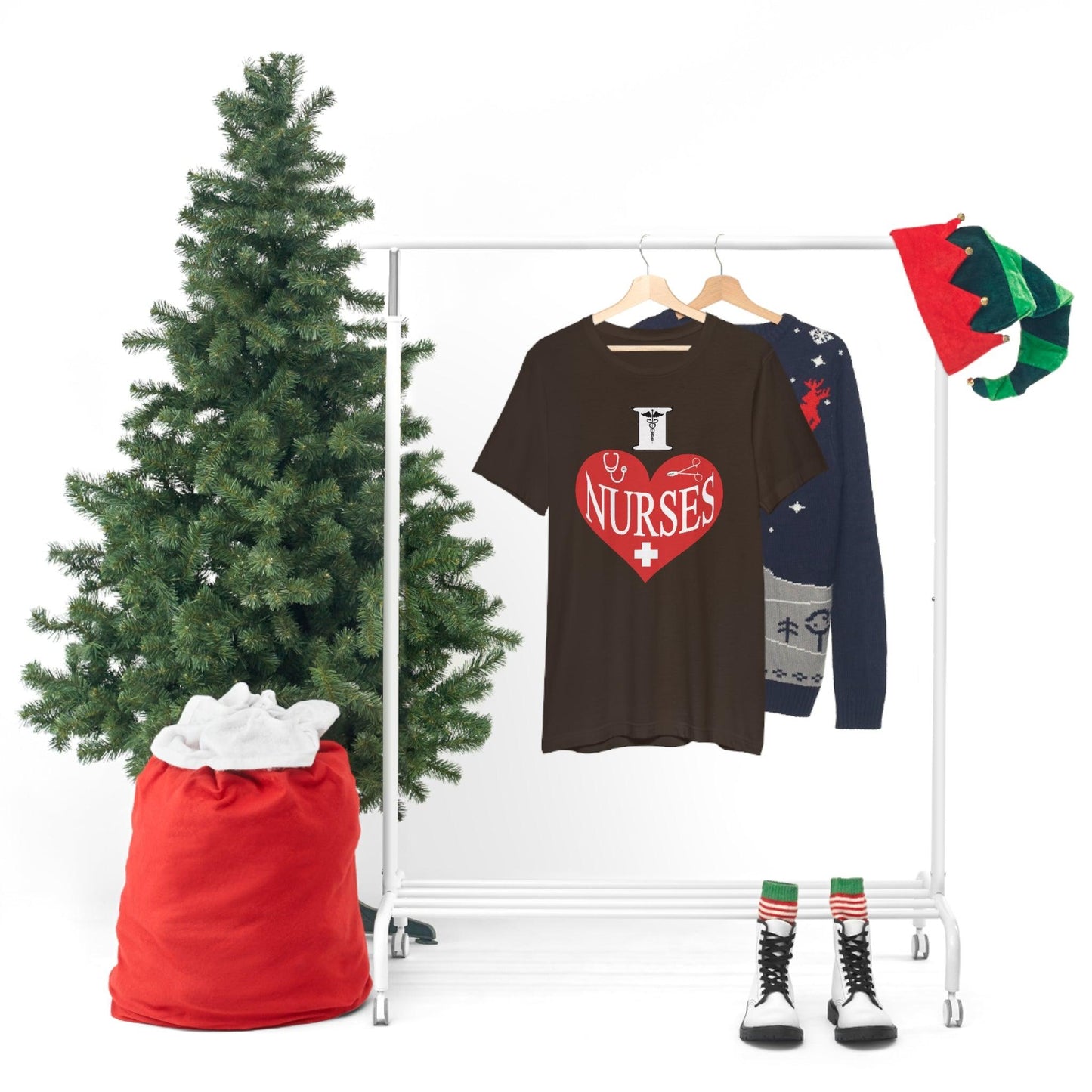 I love Nurses Tee - Giftsmojo