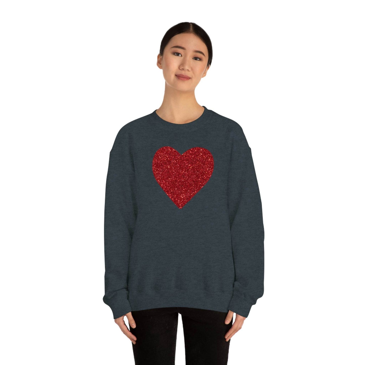 Heart Sweatshirt Love sweatshirt Love Shirt Cute Love Shirt with Heart Valentine sweatshirt - Matching Love shirt Girlfriend gift Boyfriend - Giftsmojo