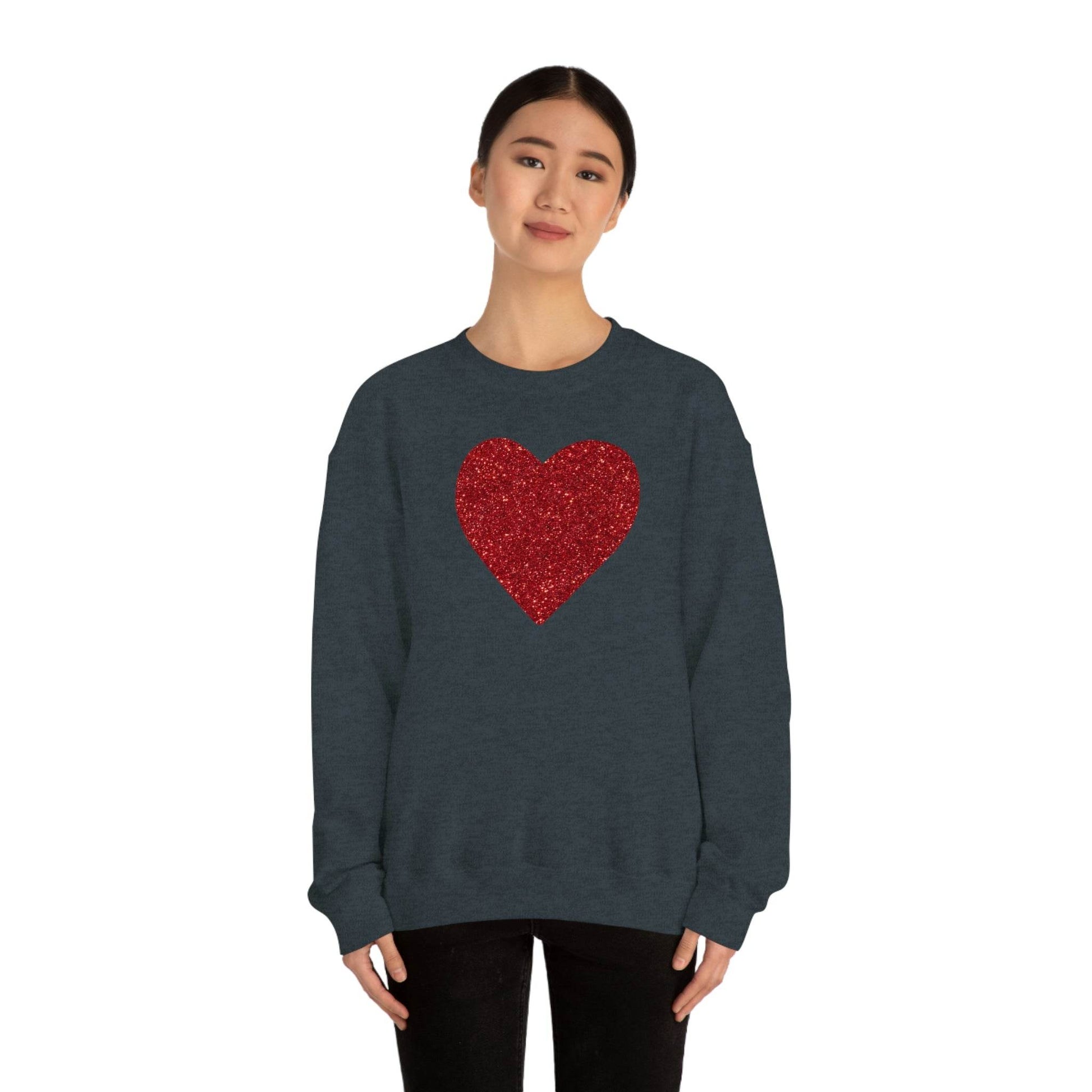 Heart Sweatshirt Love sweatshirt Love Shirt Cute Love Shirt with Heart Valentine sweatshirt - Matching Love shirt Girlfriend gift Boyfriend - Giftsmojo