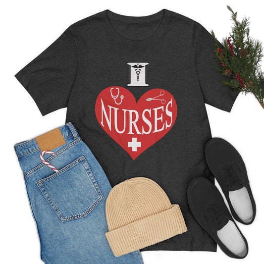 I love Nurses Tee - Giftsmojo