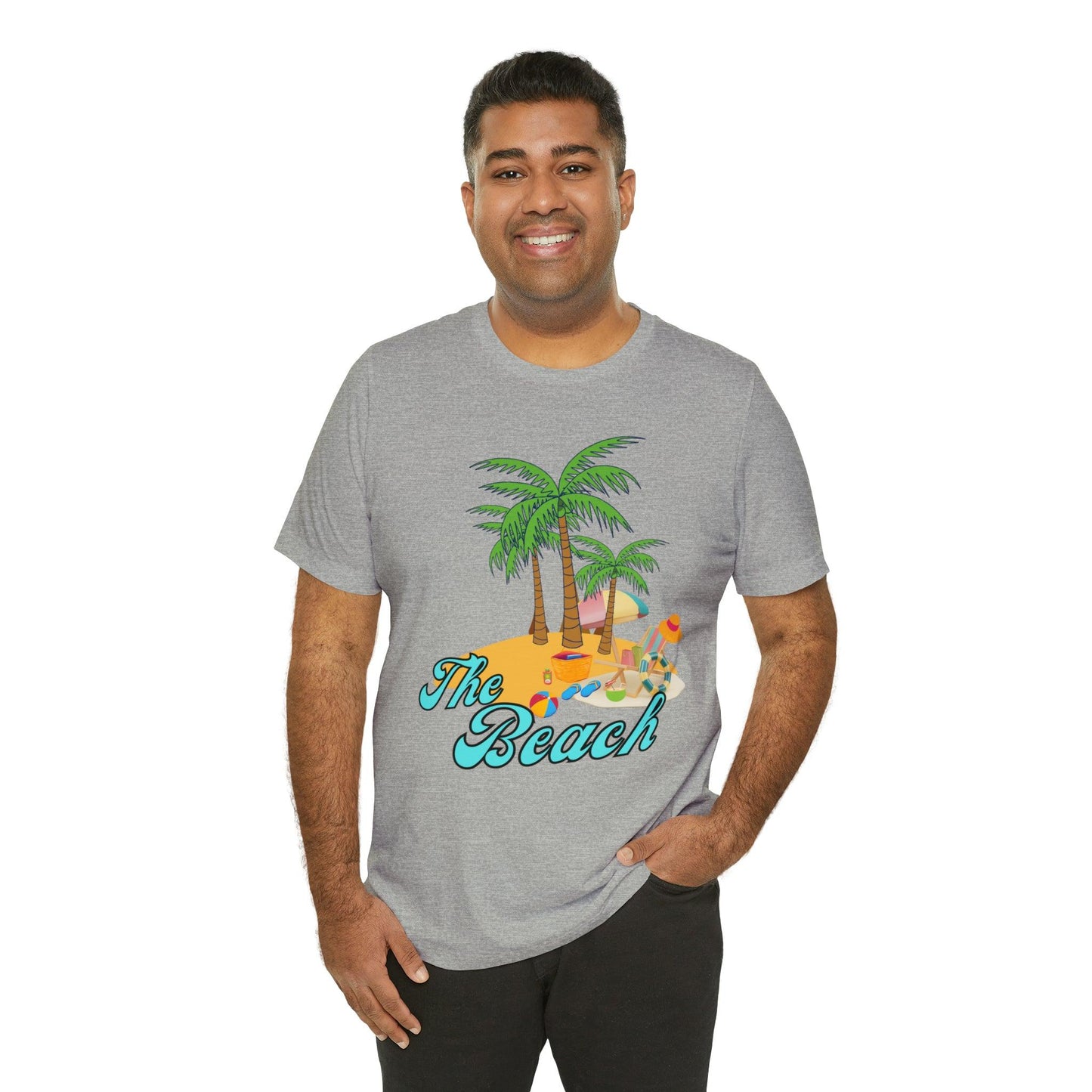 The Beach shirt, Beach t-shirt, Summer shirt, Beachwear, Beach fashion, Tropical print, Trendy design, Stylish beach apparel
